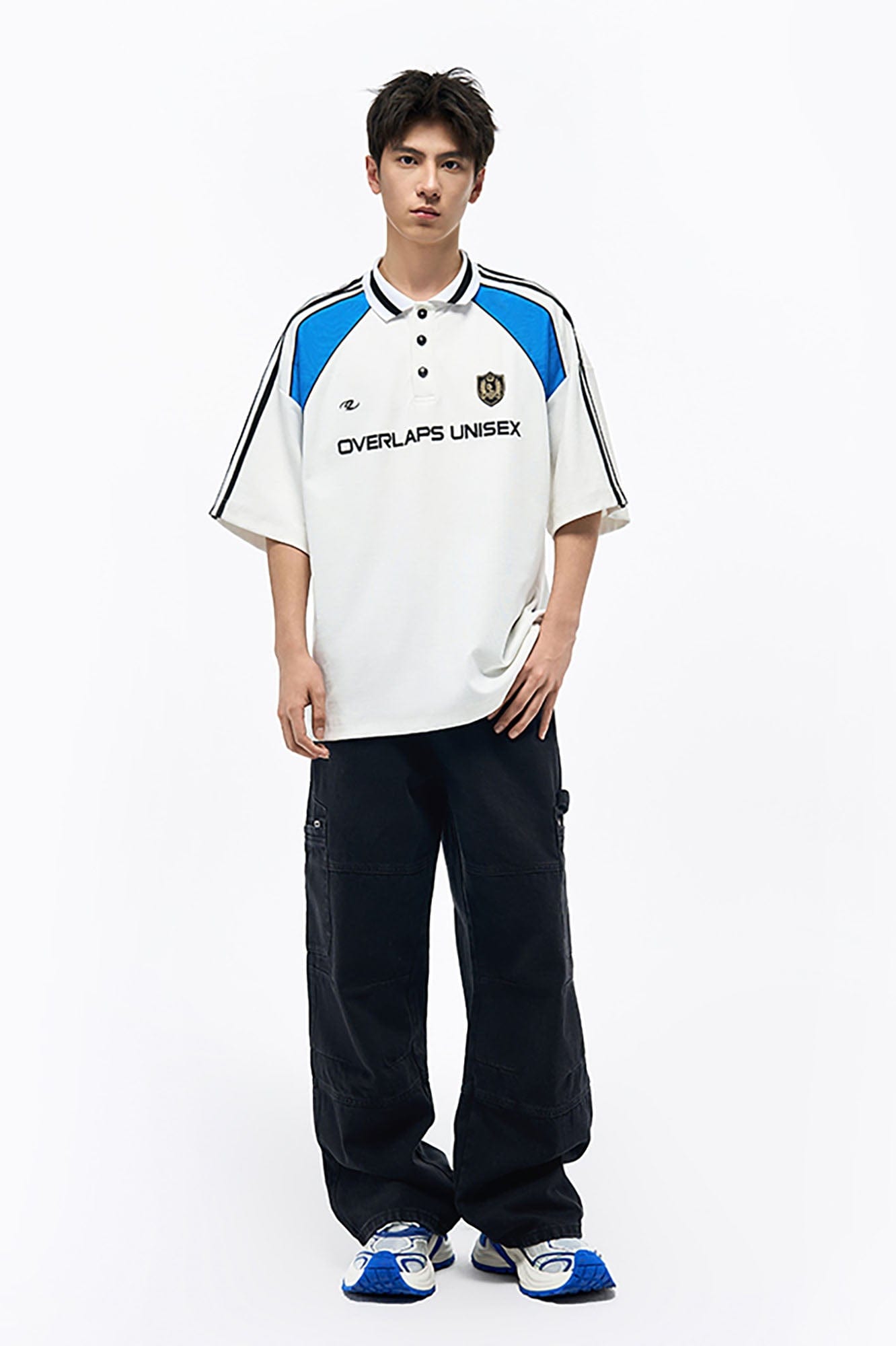 OVERLAPS Washed Multi-Pocket Cargo Jeans, premium urban and streetwear designers apparel on PROJECTISR.com, OVERLAPS