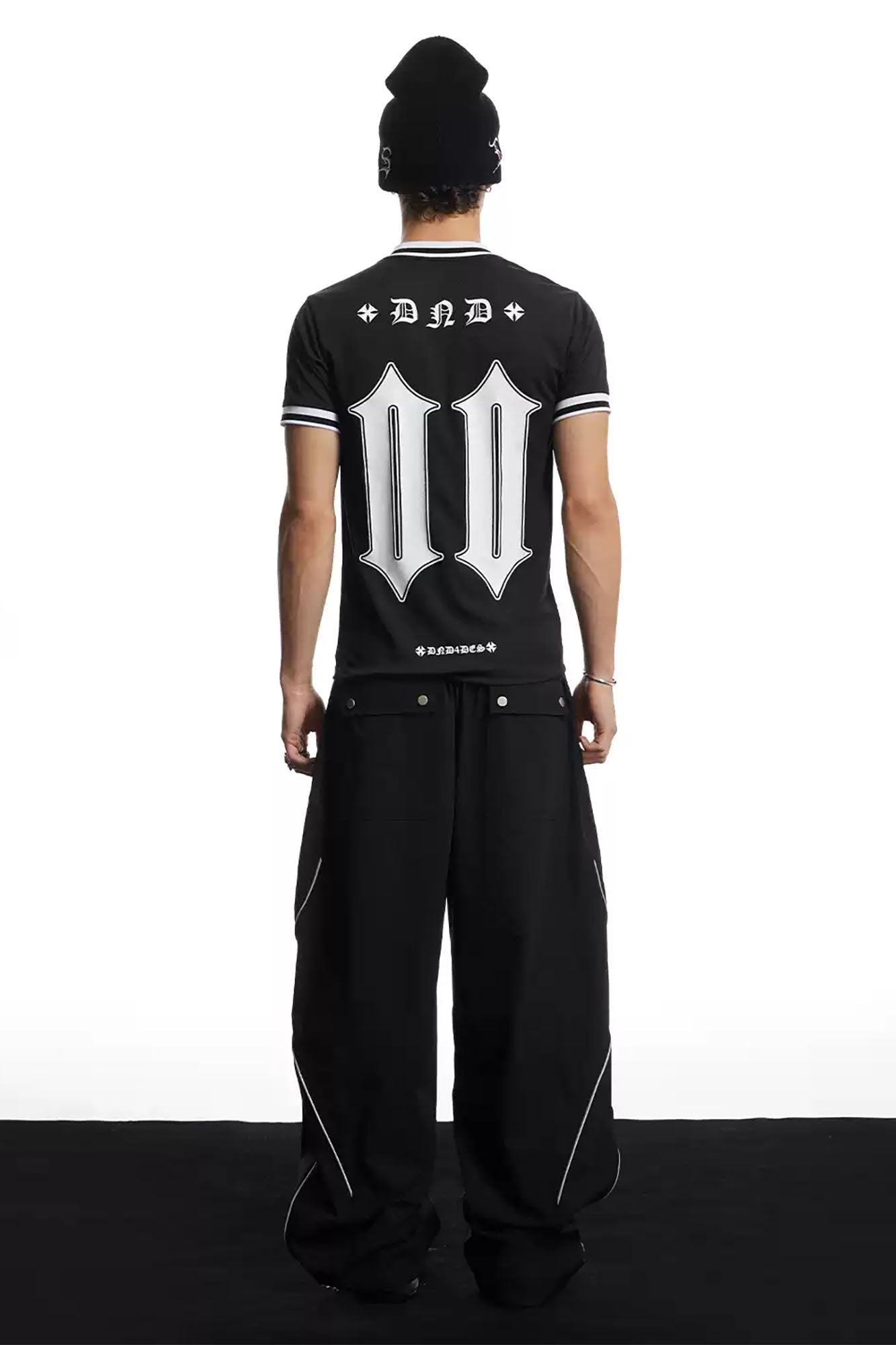 DND4DES Reflective Line Parachute Wide-Leg Pants
