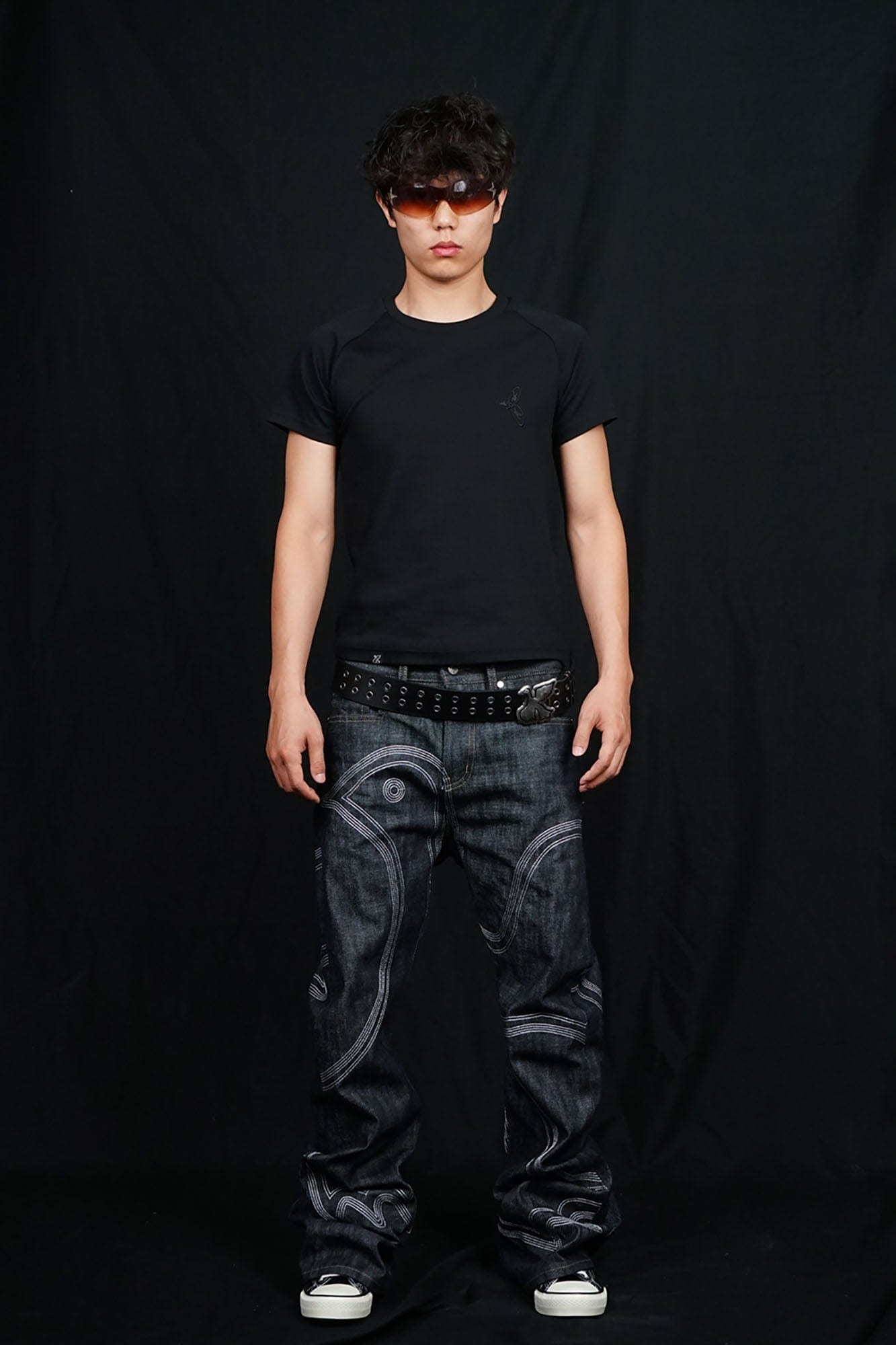 VINKID Embroidered Dove Stitched Selvedge Jeans, premium urban and streetwear designers apparel on PROJECTISR.com, VINKID
