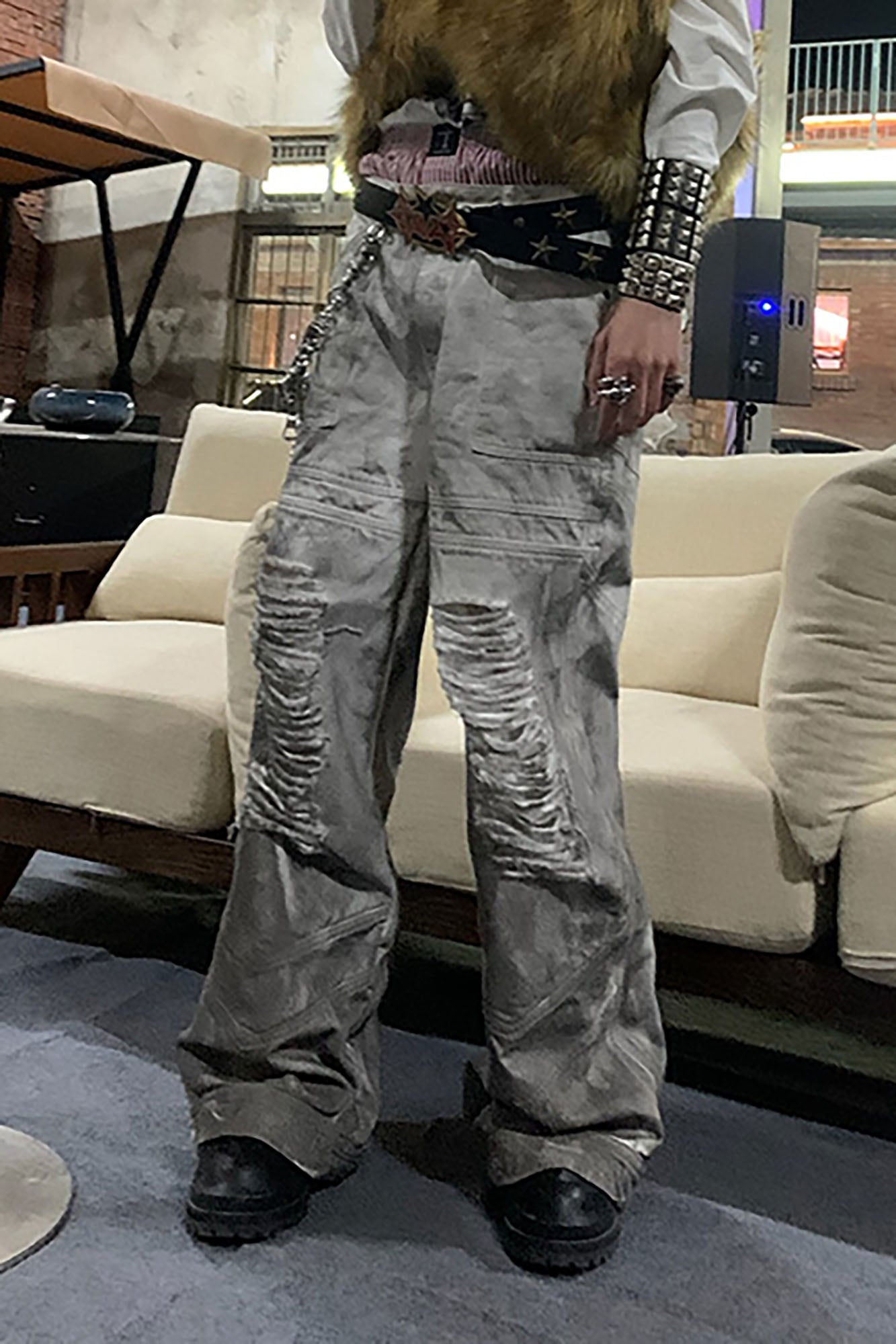 RECOVER ZONE Dirty Fit Ravaged Panel Jeans