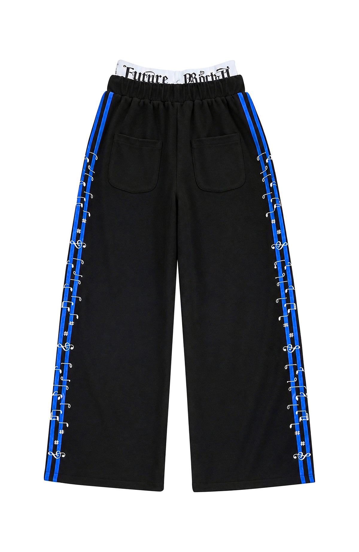 PAIKI Striped Double-Waistband Straight-Leg Sweatpants