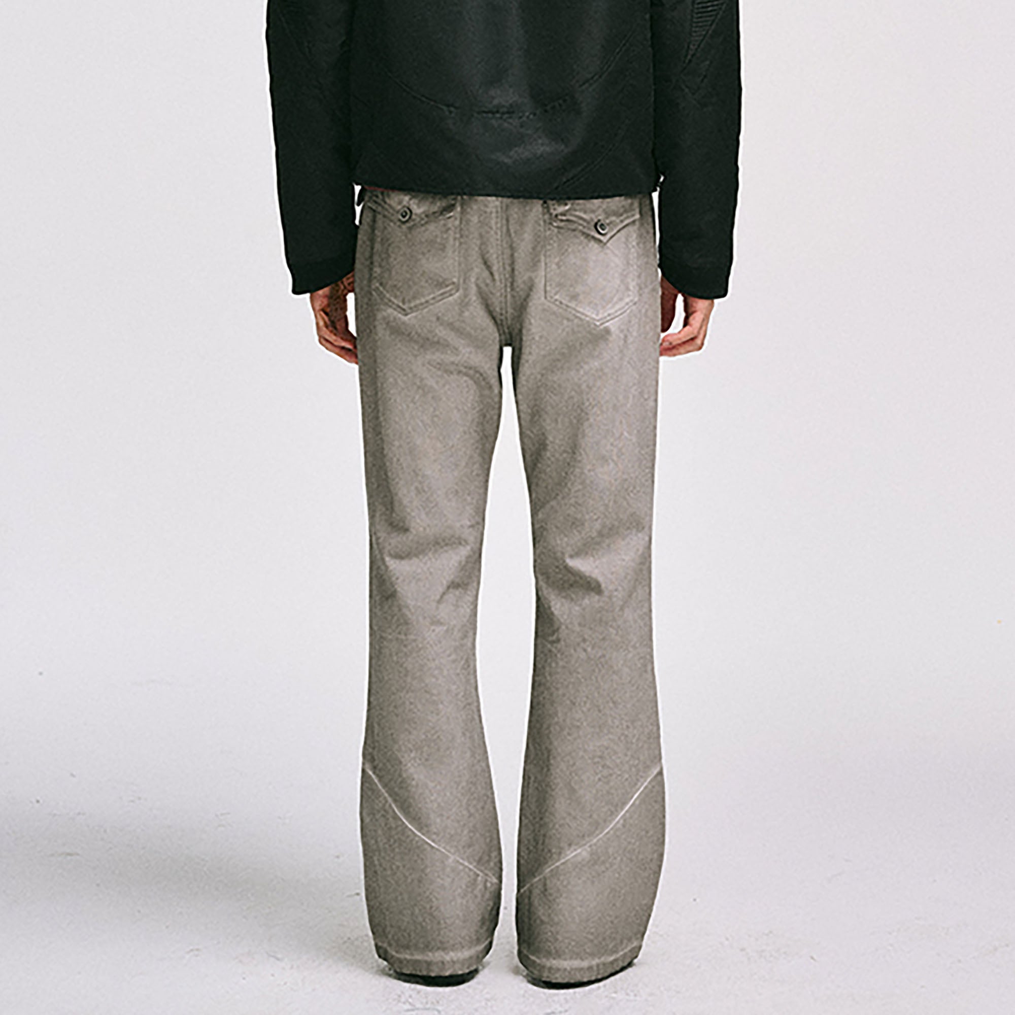 CATSSTAC Crosscut Washed Denim Pants, premium urban and streetwear designers apparel on PROJECTISR.com, CATSSTAC