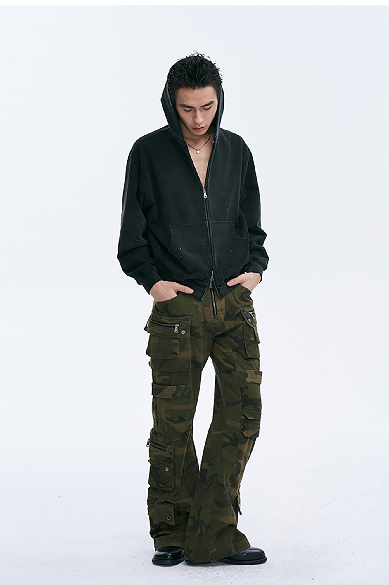 CATSSTAC Multi-Pocket Camo Cargo Pants, premium urban and streetwear designers apparel on PROJECTISR.com, CATSSTAC