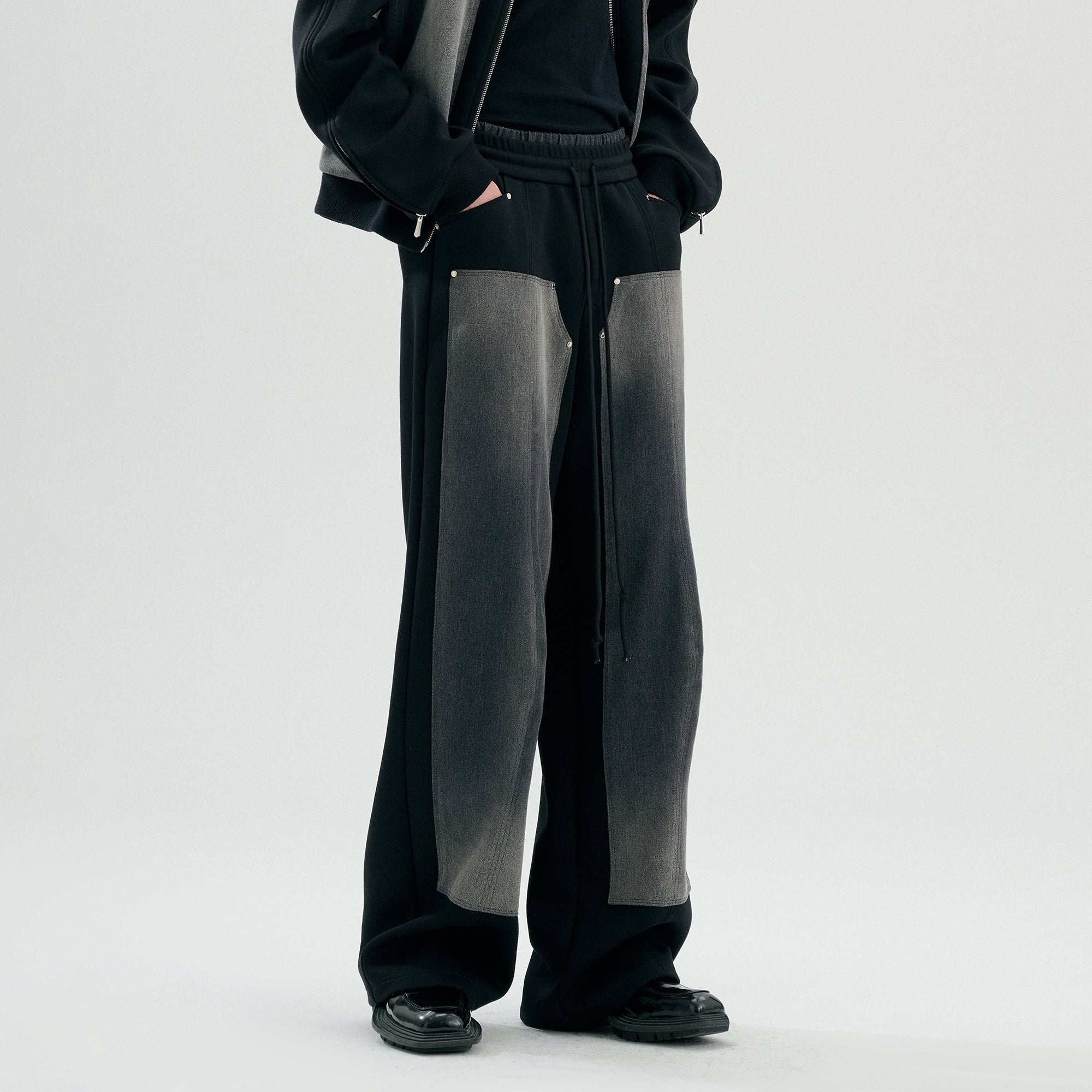 TIWILLTANG Double-Knee Washed Panel Pants