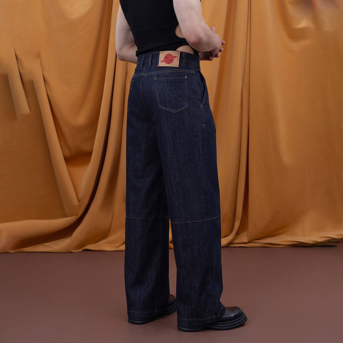 CLP Pleated Washed Wide-Leg Jeans, premium urban and streetwear designers apparel on PROJECTISR.com, CLP