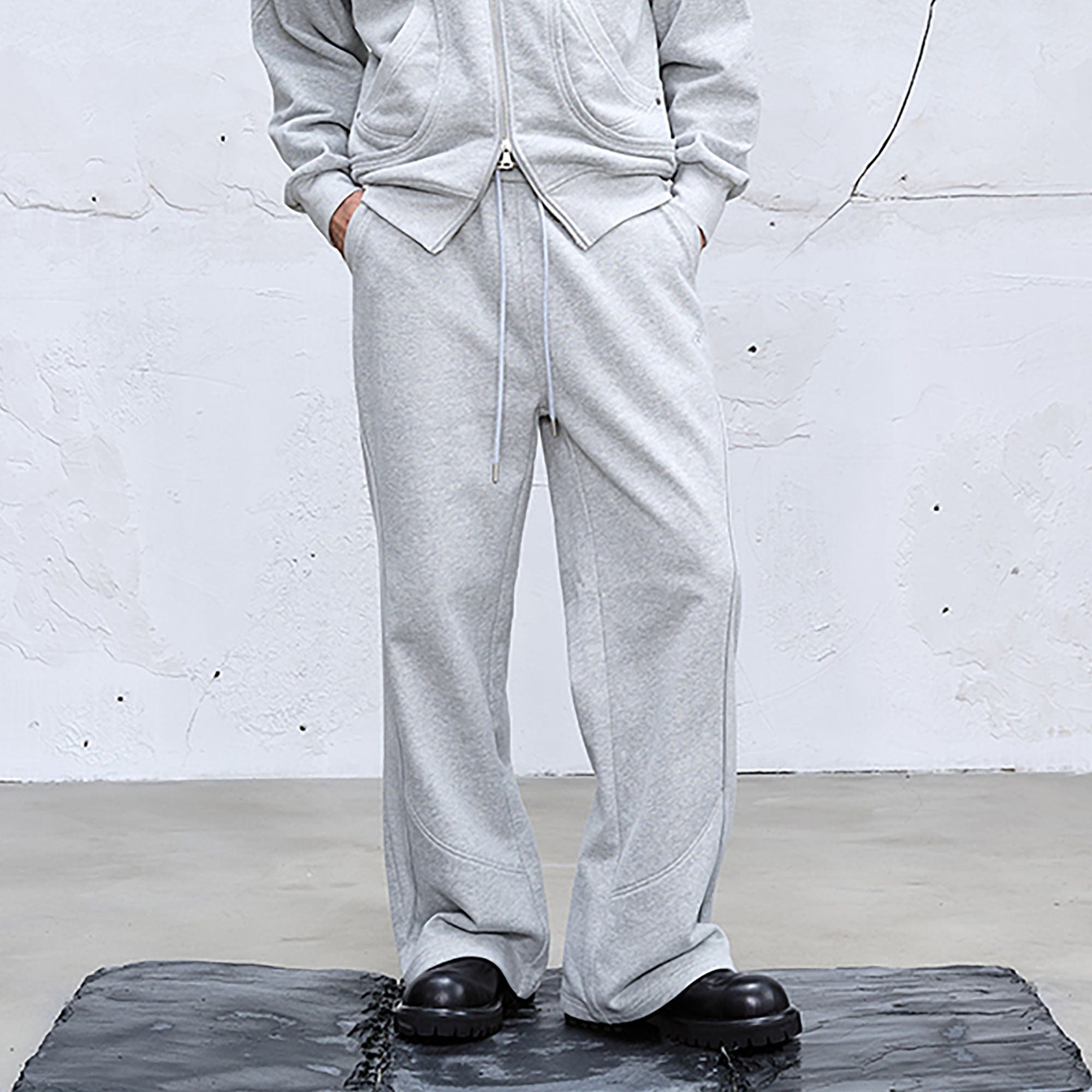CATSSTAC Arc Spliced Seam Wide-Leg Sweatpants, premium urban and streetwear designers apparel on PROJECTISR.com, CATSSTAC