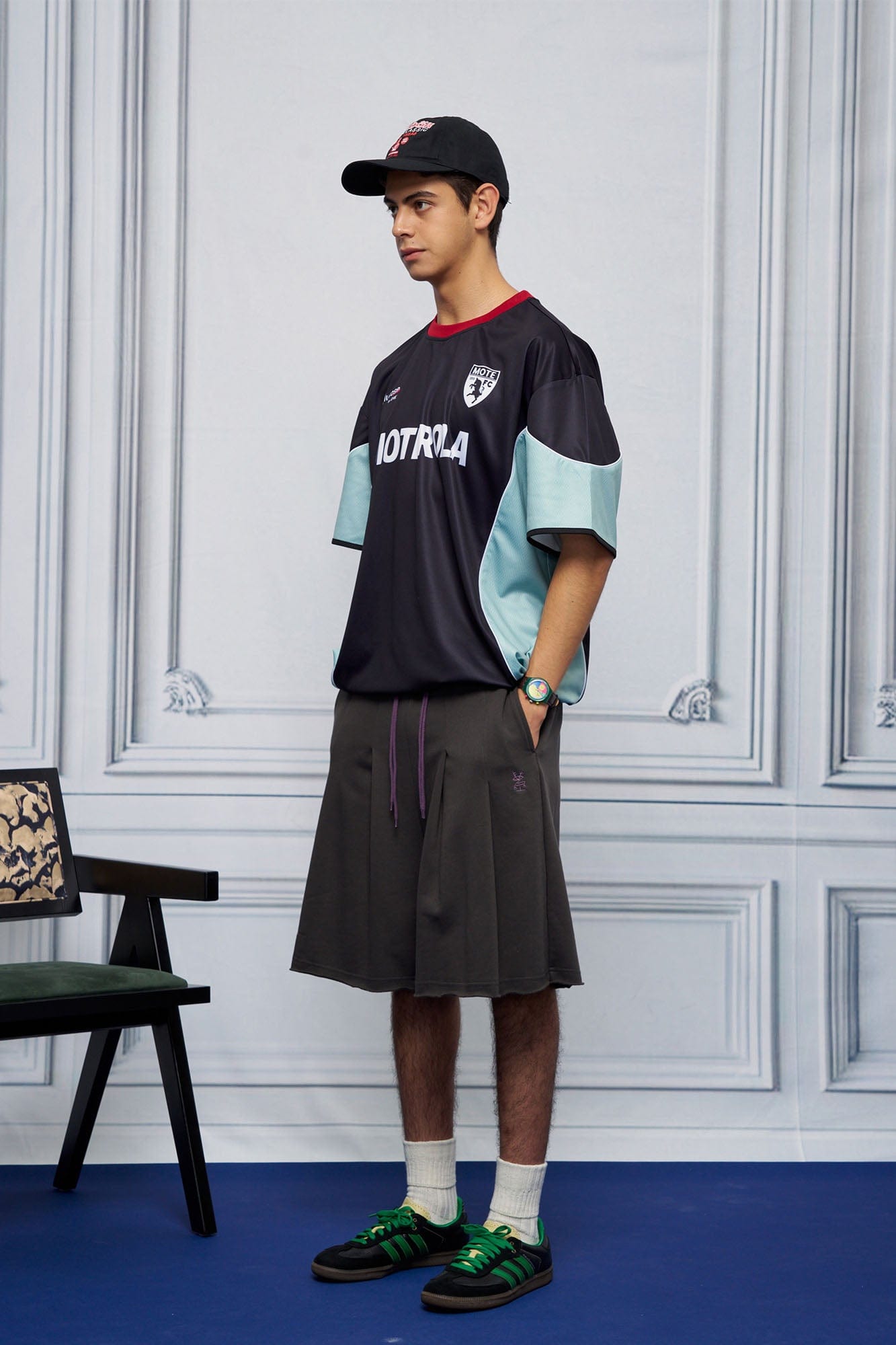 UNLIMITED MOTE Multi-Pleated Drawstring Raw-Hem Shorts, premium urban and streetwear designers apparel on PROJECTISR.com, UNLIMITED MOTE