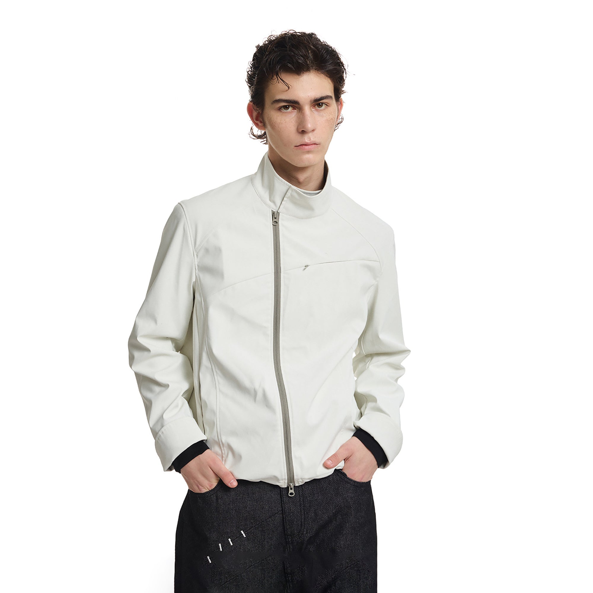 KREATE Asymmetric Zip-Up Utility Jacket