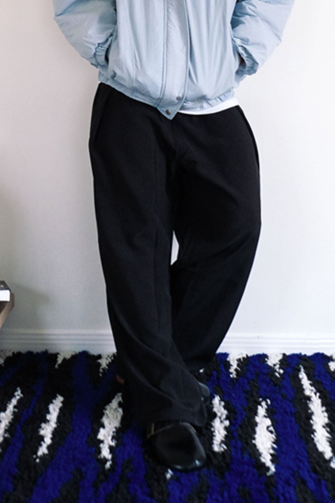 WIID Slanted Pleat Wide-Leg Trousers, premium urban and streetwear designers apparel on PROJECTISR.com, WIID