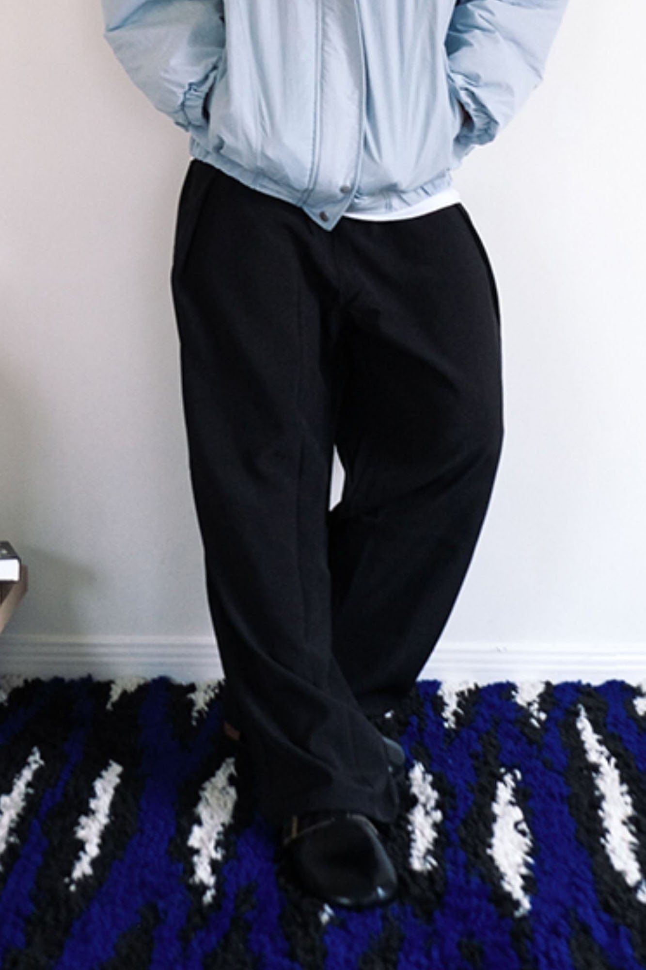 WIID Slanted Pleat Wide-Leg Trousers, premium urban and streetwear designers apparel on PROJECTISR.com, WIID