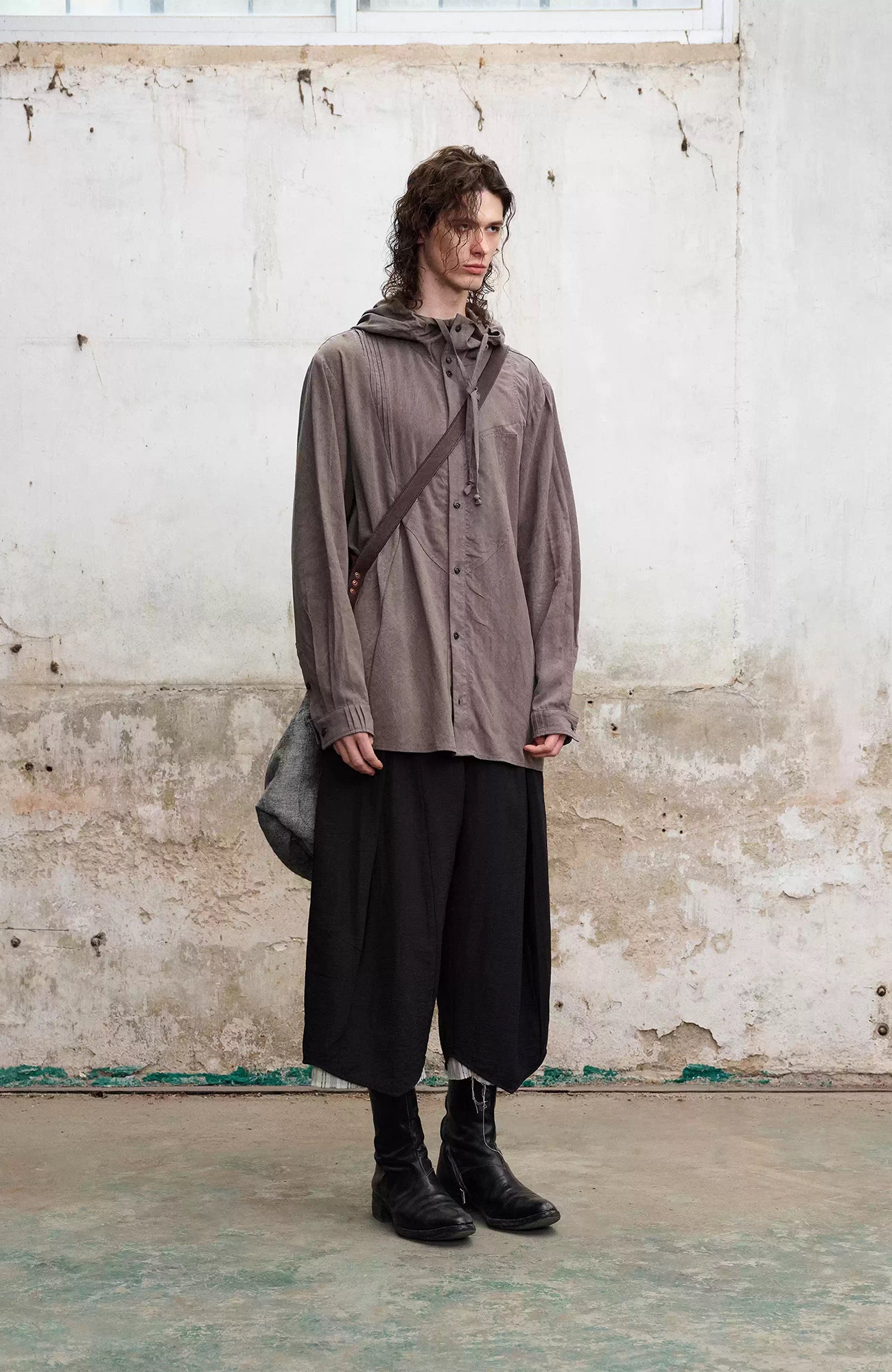 ILNya Nieternite Nifutur Draped Hooded Overshirt, premium urban and streetwear designers apparel on PROJECTISR.com, ILNya Nieternite Nifutur