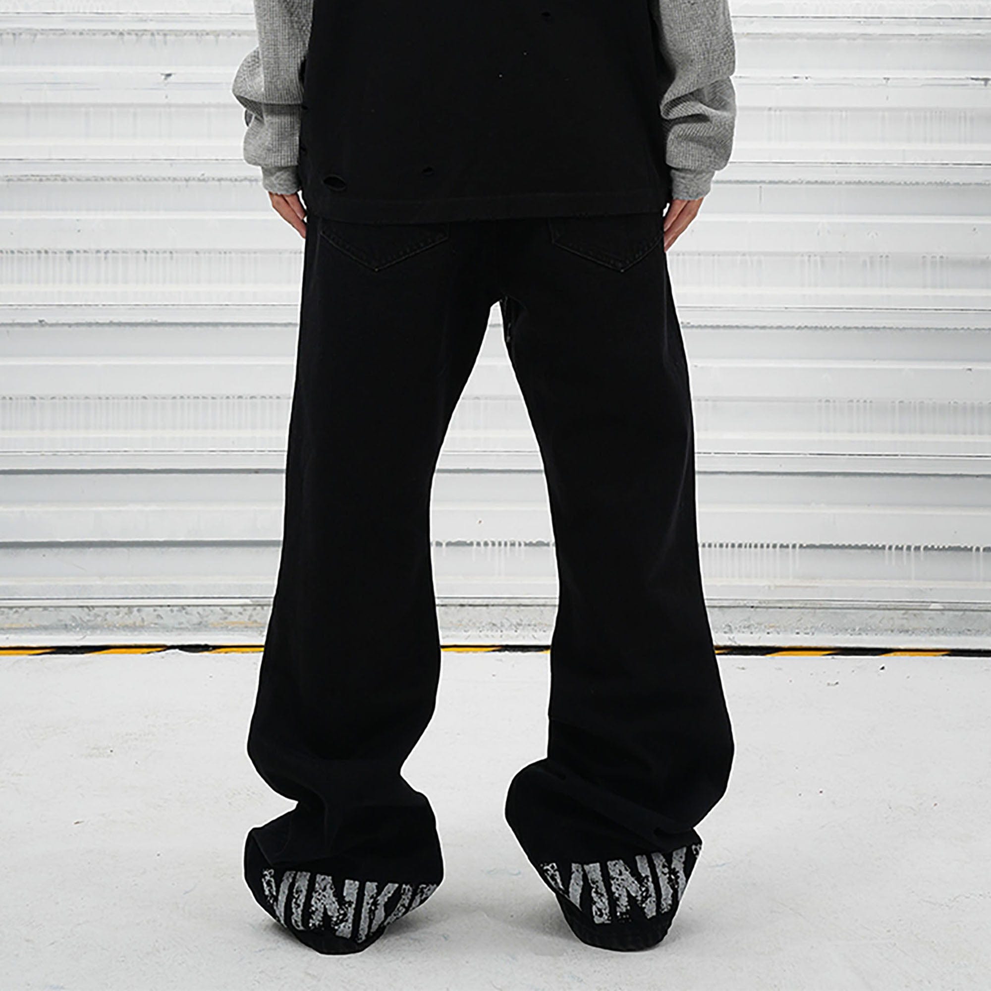VINKID Flock of Doves Graphic Jeans, premium urban and streetwear designers apparel on PROJECTISR.com, VINKID
