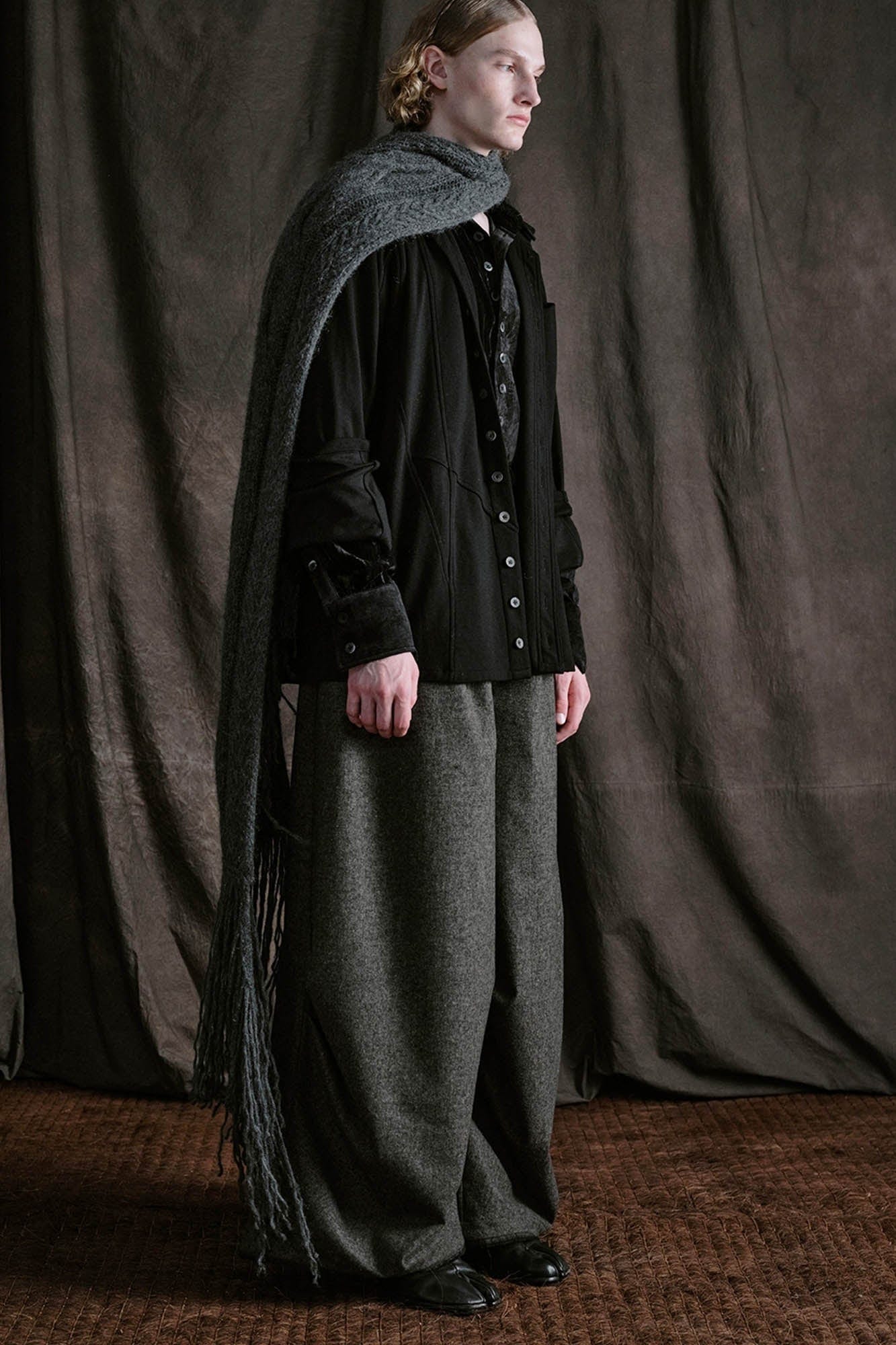 ILNya Nieternite Nifutur Crinkled Wool-Blend Voluminous Trousers, premium urban and streetwear designers apparel on PROJECTISR.com, ILNya Nieternite Nifutur