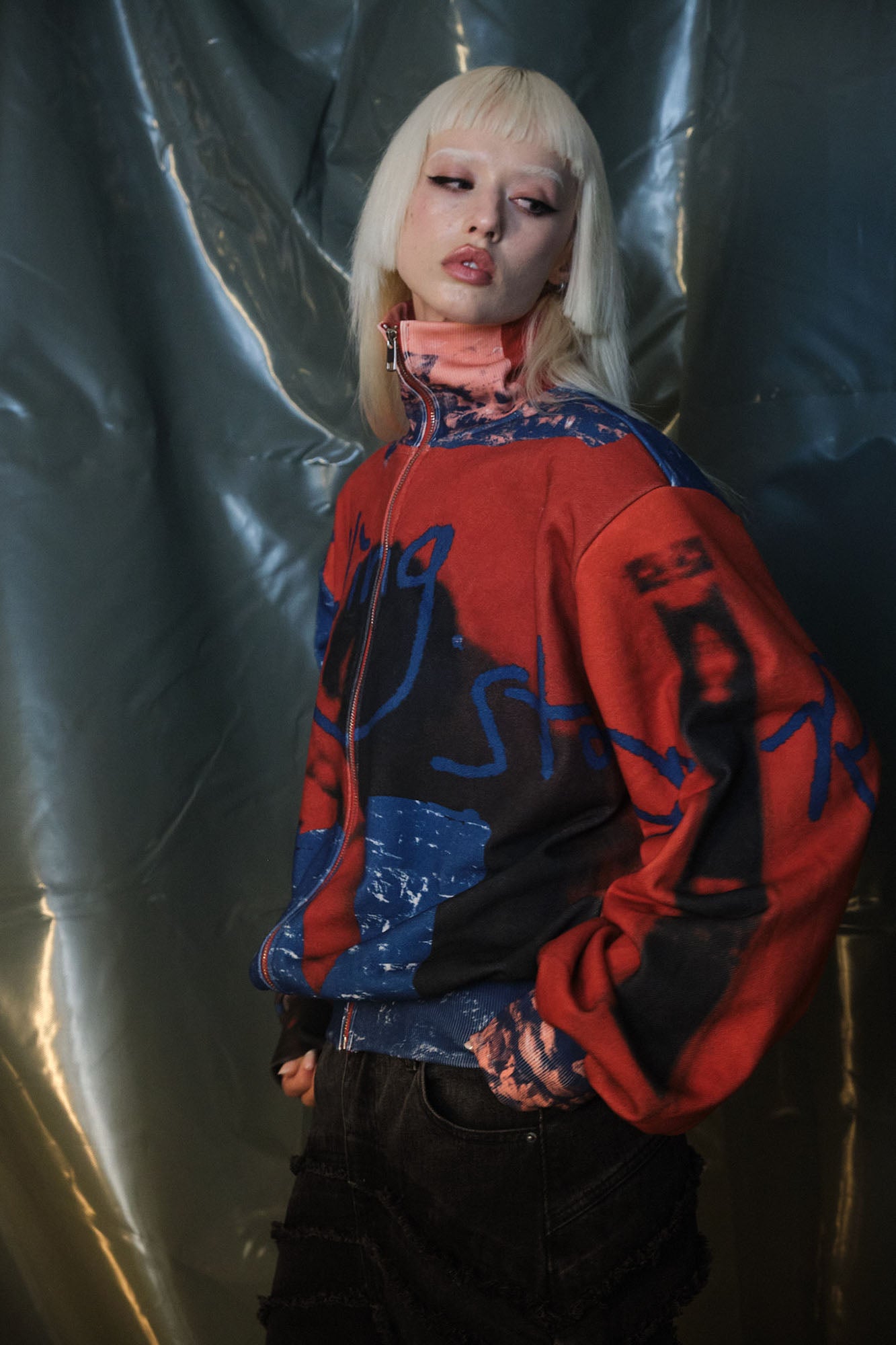 RECOVER ZONE Graffiti High-Neck Jacket