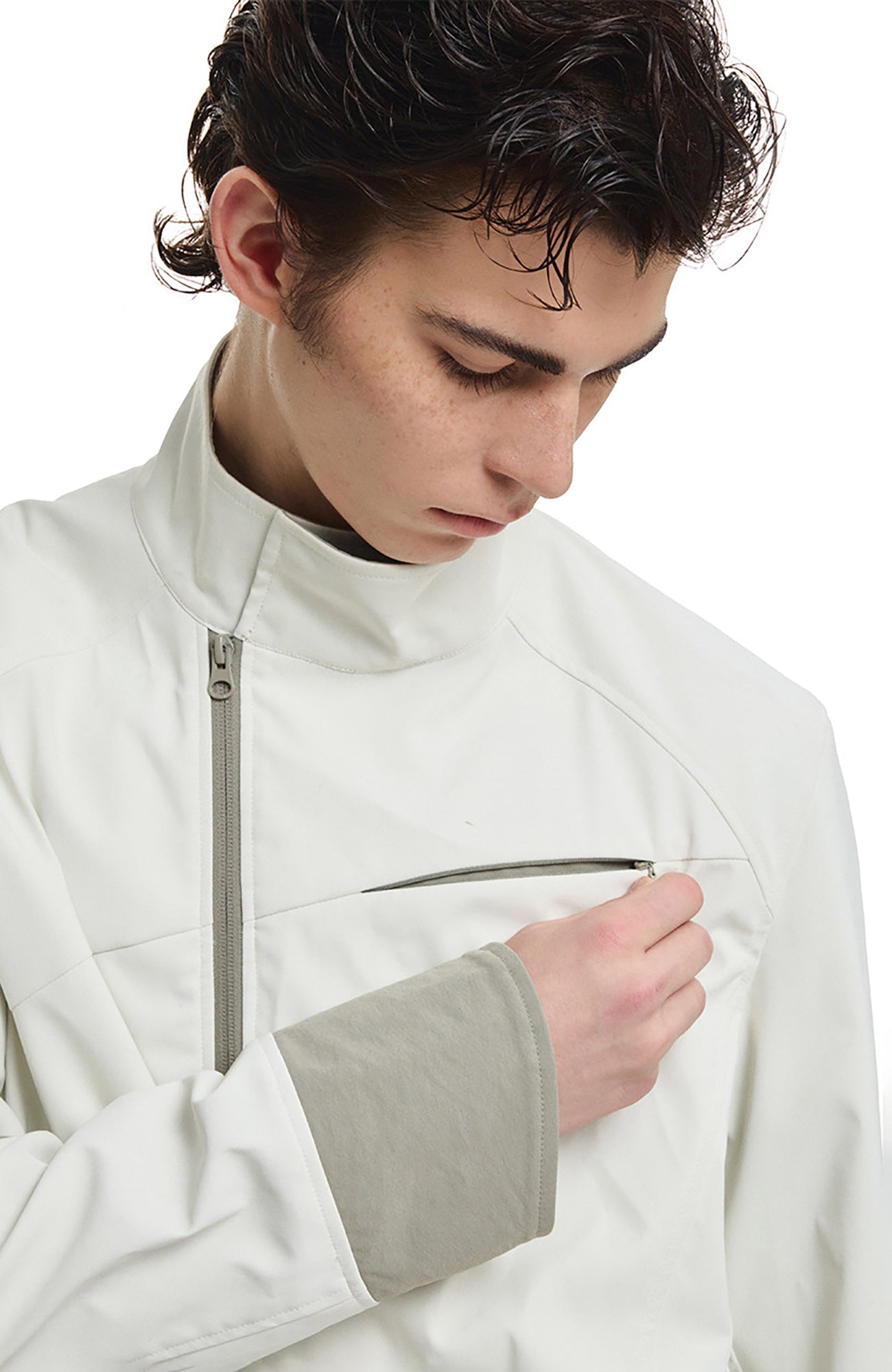 KREATE Asymmetric Zip-Up Utility Jacket