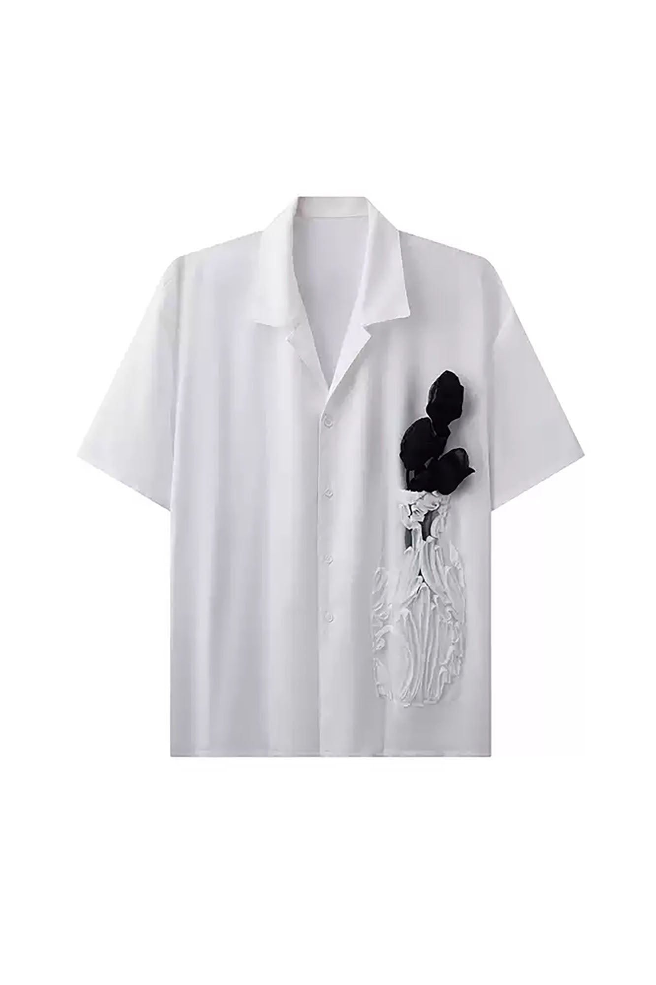 JIECHI Bottled Bloom Sheer Half Shirt, premium urban and streetwear designers apparel on PROJECTISR.com, JIECHI