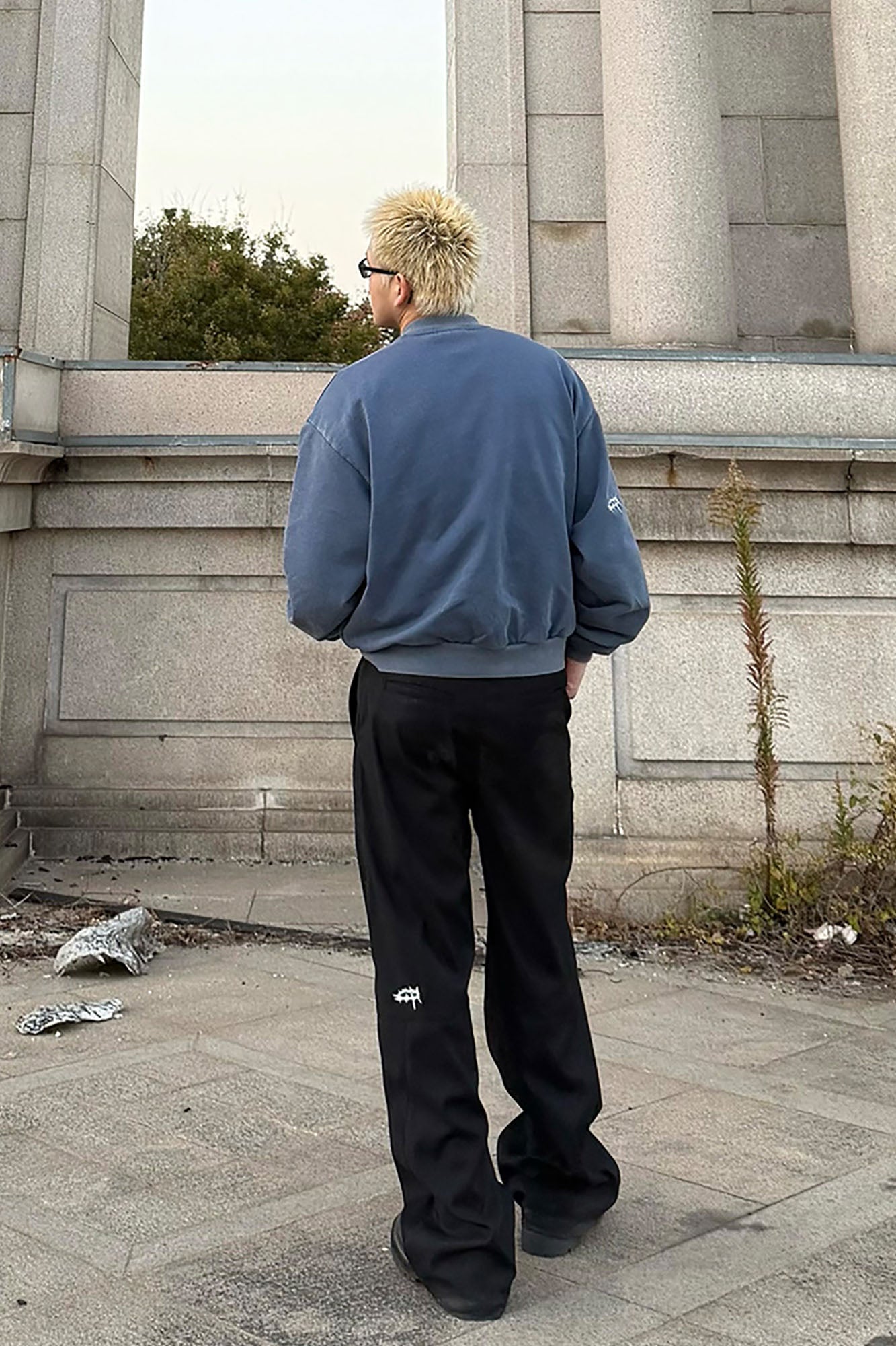 UNDERWATER Retro Washed Graphic Zip-Up Sweatshirt