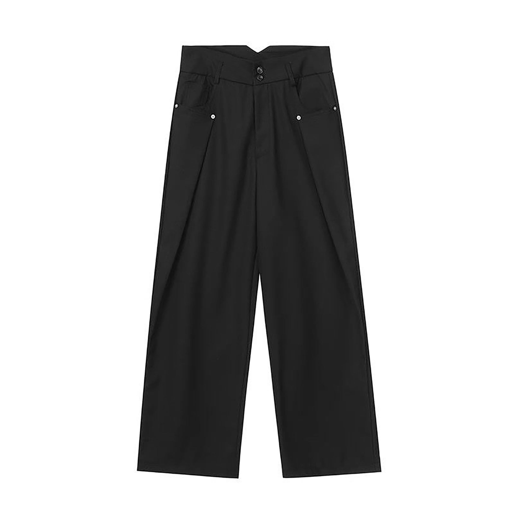 WIID Slanted Pleat Wide-Leg Trousers, premium urban and streetwear designers apparel on PROJECTISR.com, WIID