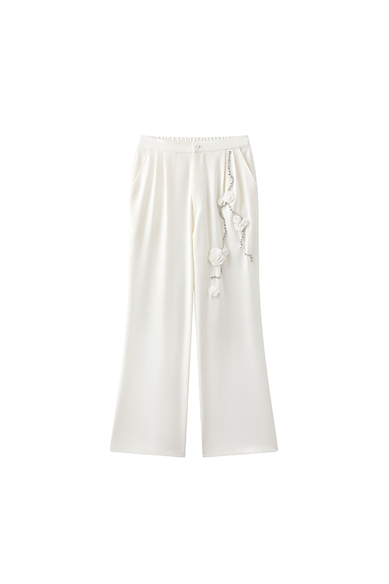 JIECHI Vine Rose Embroidered Trousers, premium urban and streetwear designers apparel on PROJECTISR.com, JIECHI