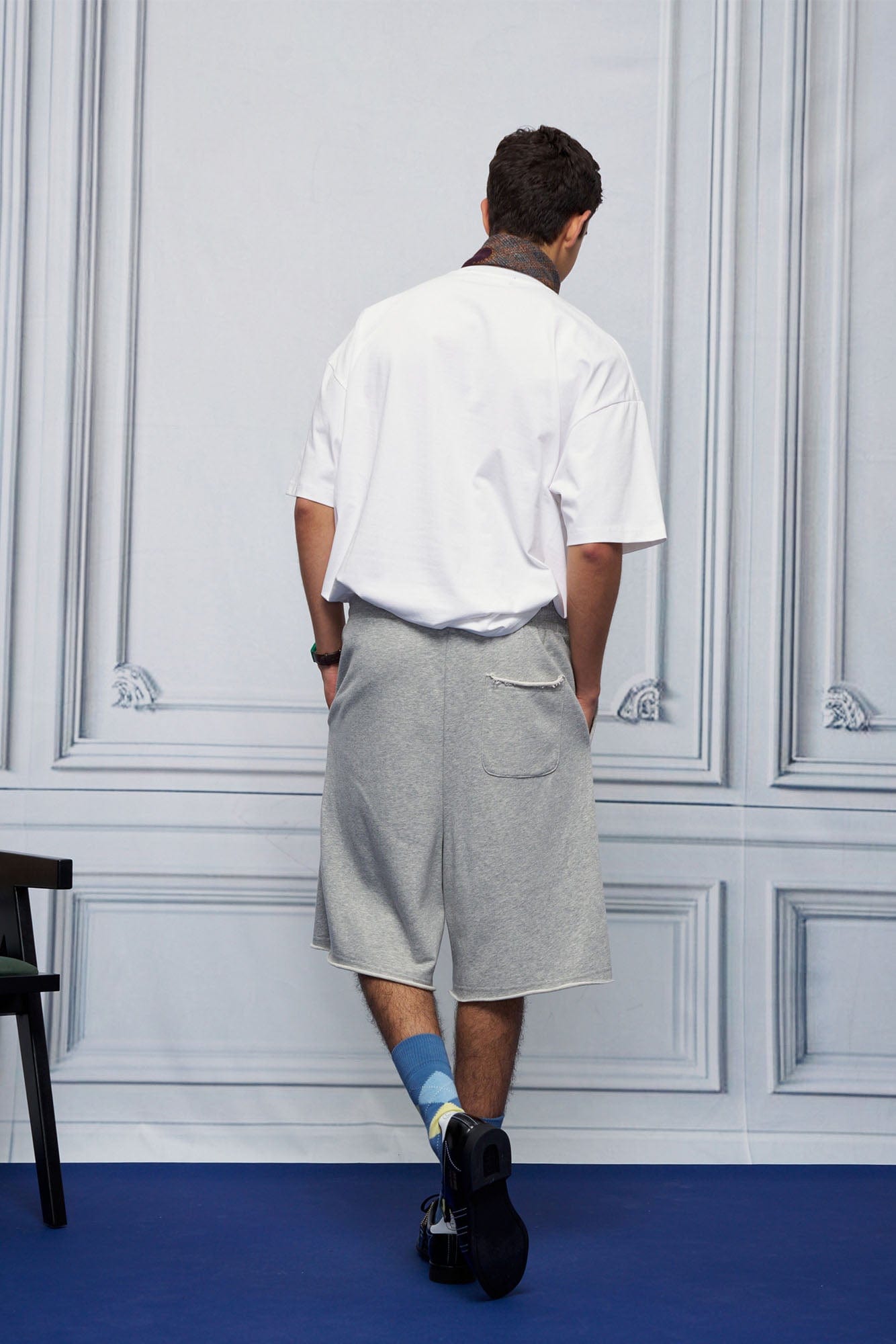 UNLIMITED MOTE Multi-Pleated Drawstring Raw-Hem Shorts, premium urban and streetwear designers apparel on PROJECTISR.com, UNLIMITED MOTE