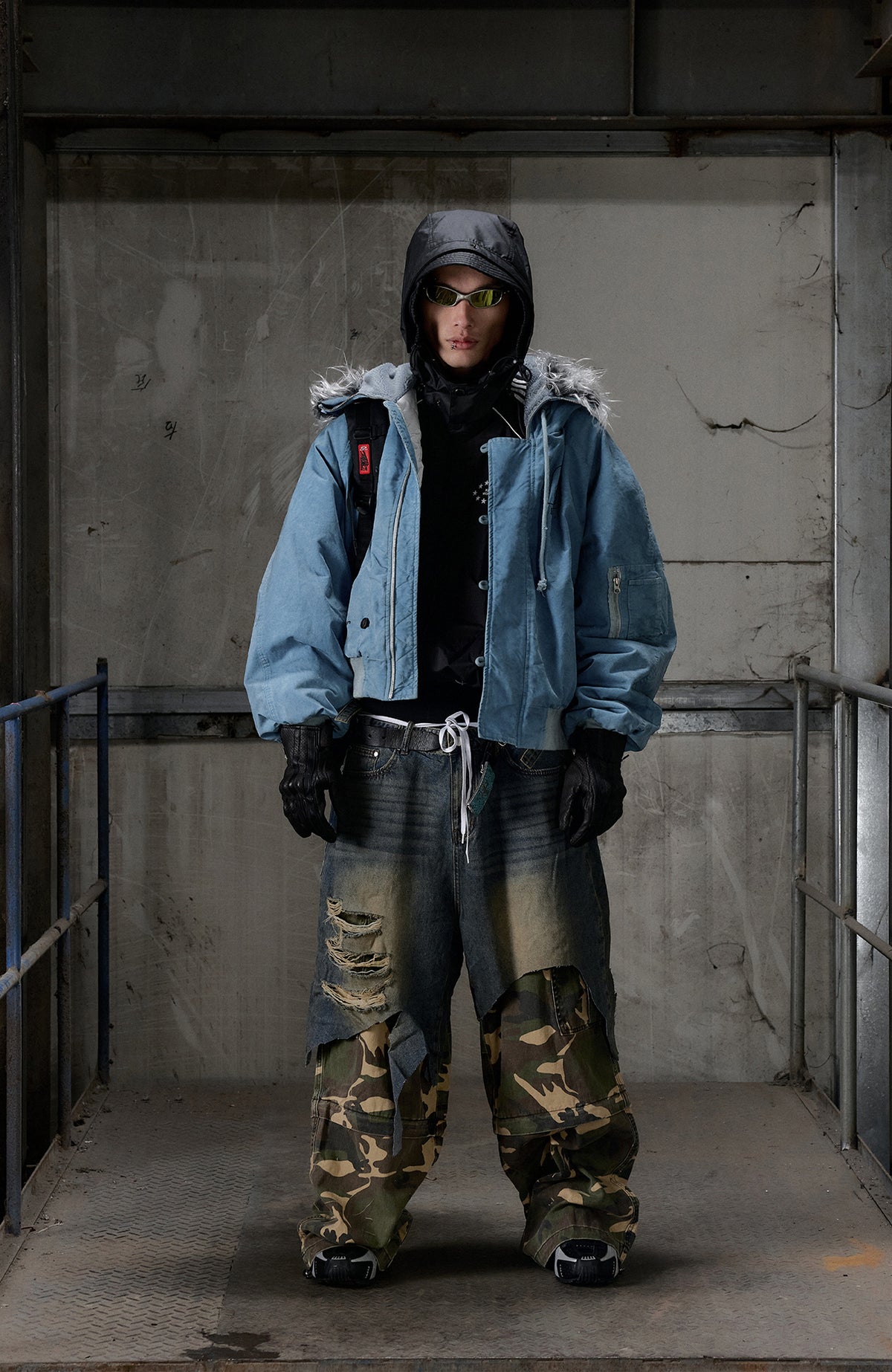 KLICK CLAK Washed Bomber Jacket