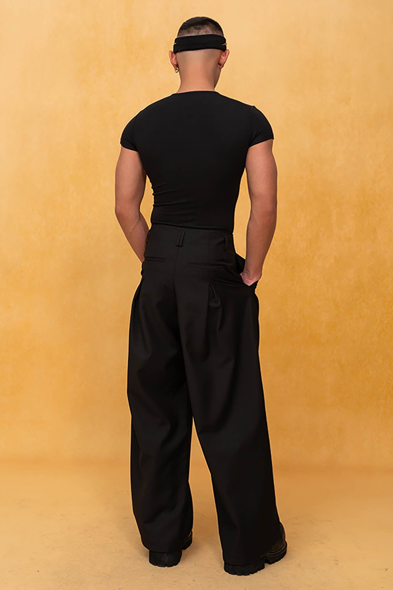 CLP Tucked Pleats Wide-Leg Trousers, premium urban and streetwear designers apparel on PROJECTISR.com, CLP
