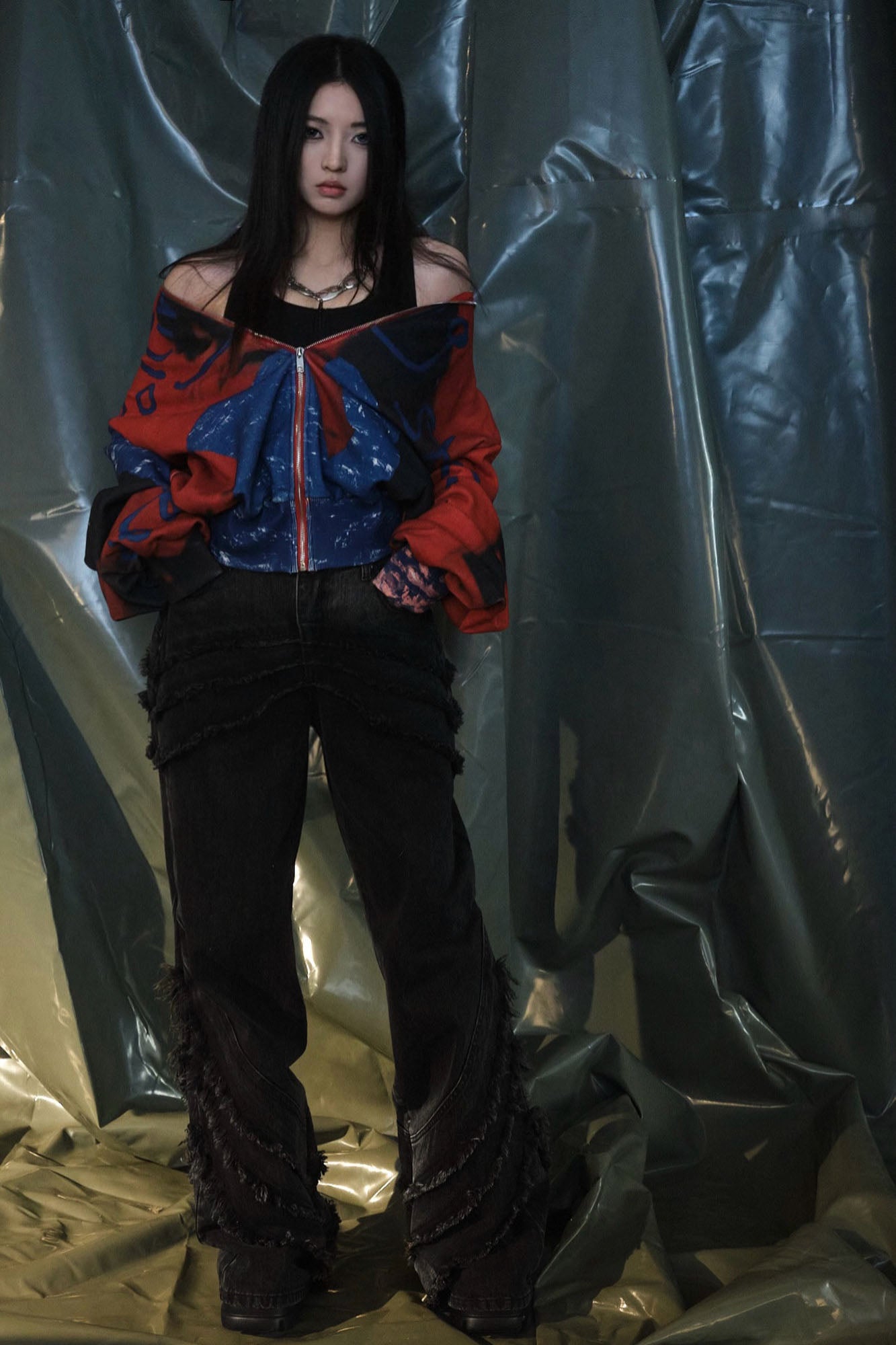 RECOVER ZONE Graffiti High-Neck Jacket