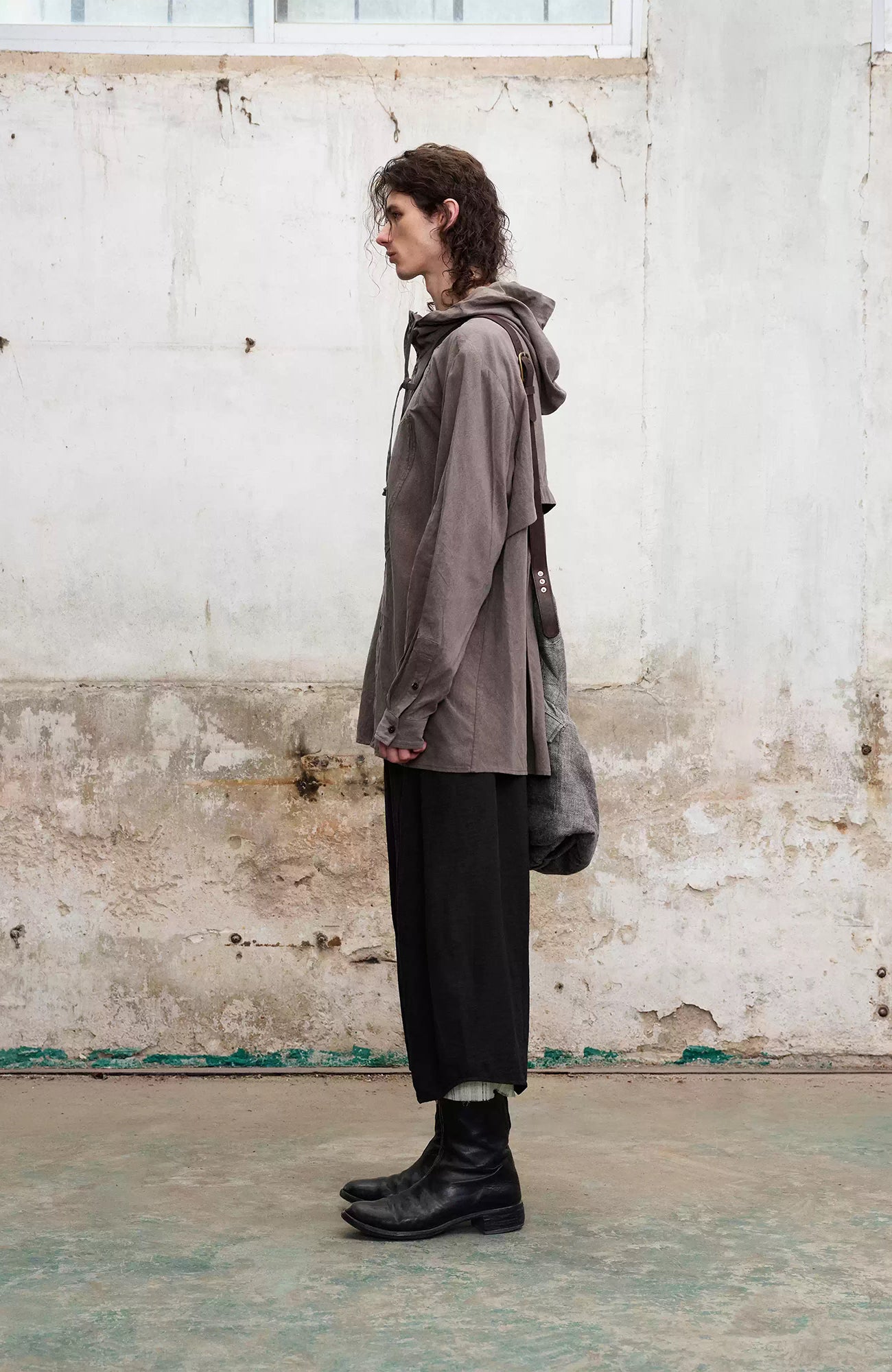 ILNya Nieternite Nifutur Draped Hooded Overshirt, premium urban and streetwear designers apparel on PROJECTISR.com, ILNya Nieternite Nifutur