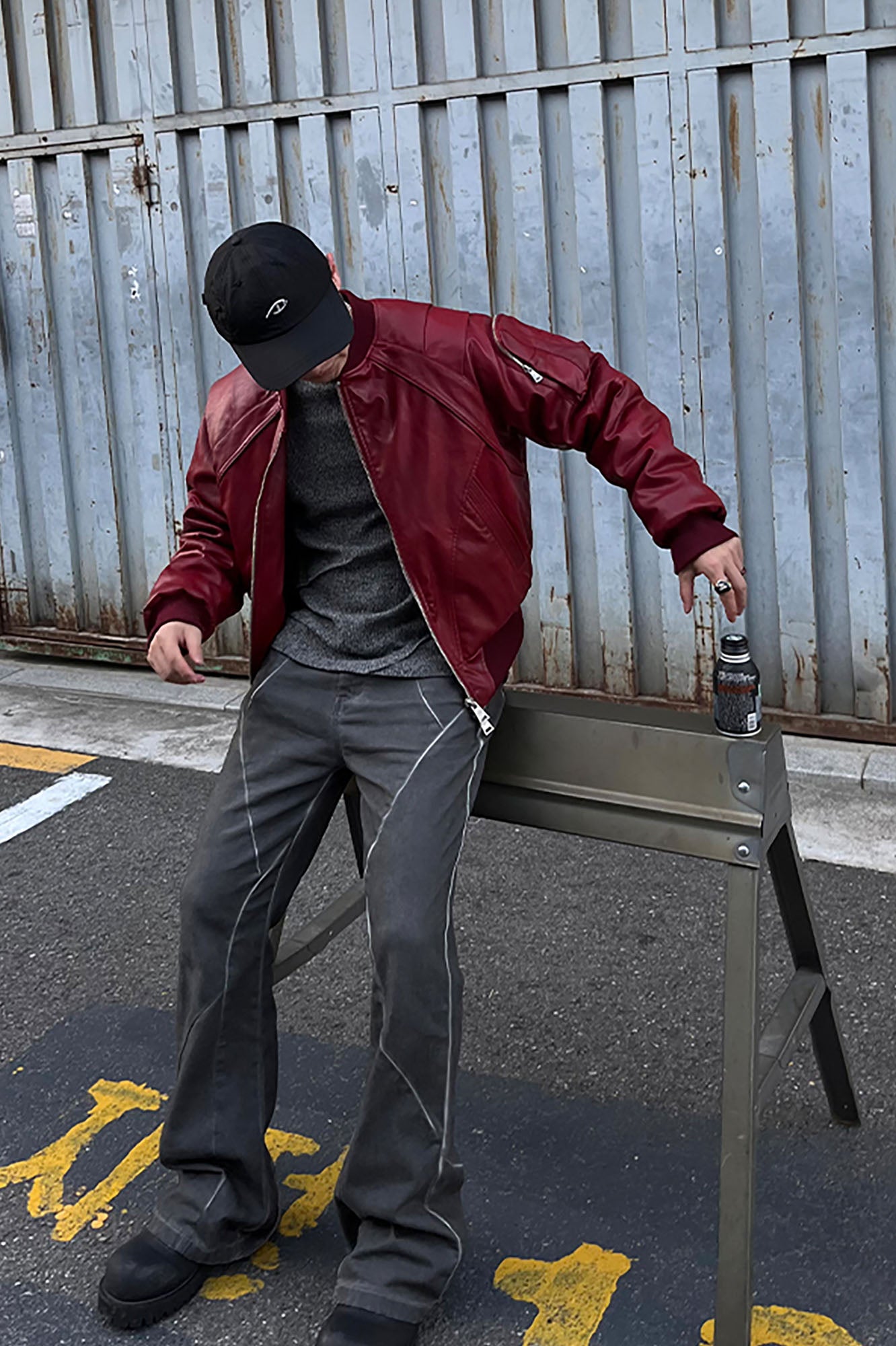 CATSSTAC Crosscut Washed Denim Pants, premium urban and streetwear designers apparel on PROJECTISR.com, CATSSTAC