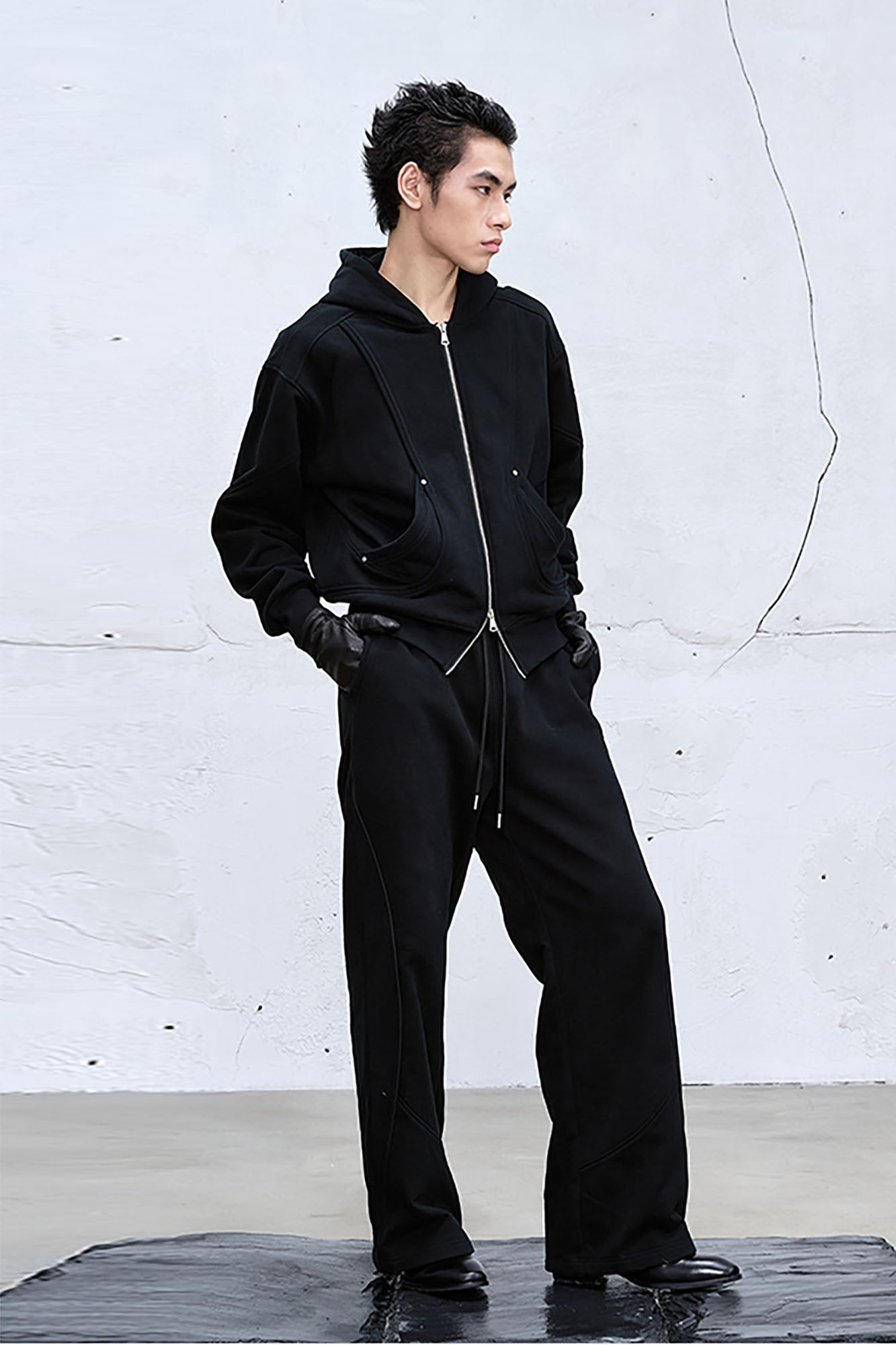 CATSSTAC Arc Spliced Seam Wide-Leg Sweatpants, premium urban and streetwear designers apparel on PROJECTISR.com, CATSSTAC