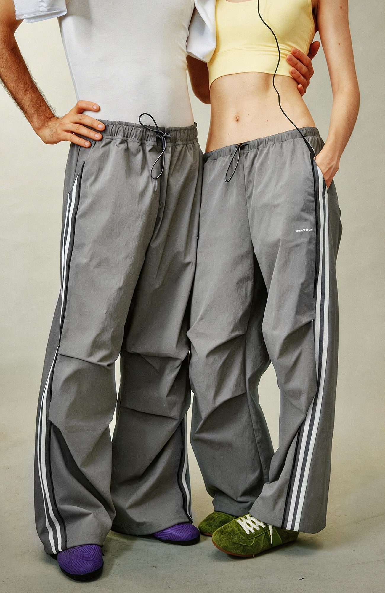 UMAMIISM Striped Quick-Dry Track Pants, premium urban and streetwear designers apparel on PROJECTISR.com, UMAMIISM