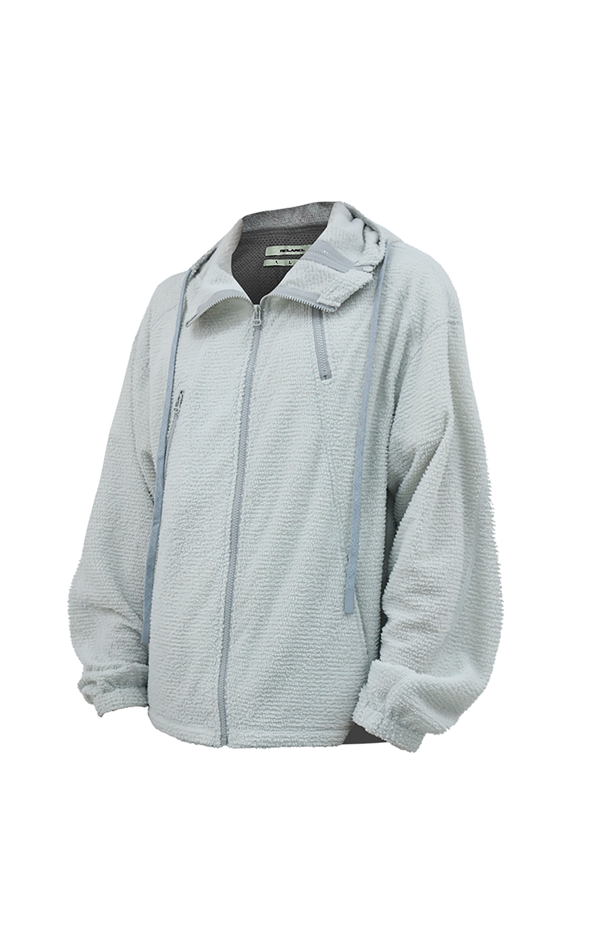 RELABEL Deconstructed Spliced Fleece-Lined Hooded Jacket, premium urban and streetwear designers apparel on PROJECTISR.com, RELABEL
