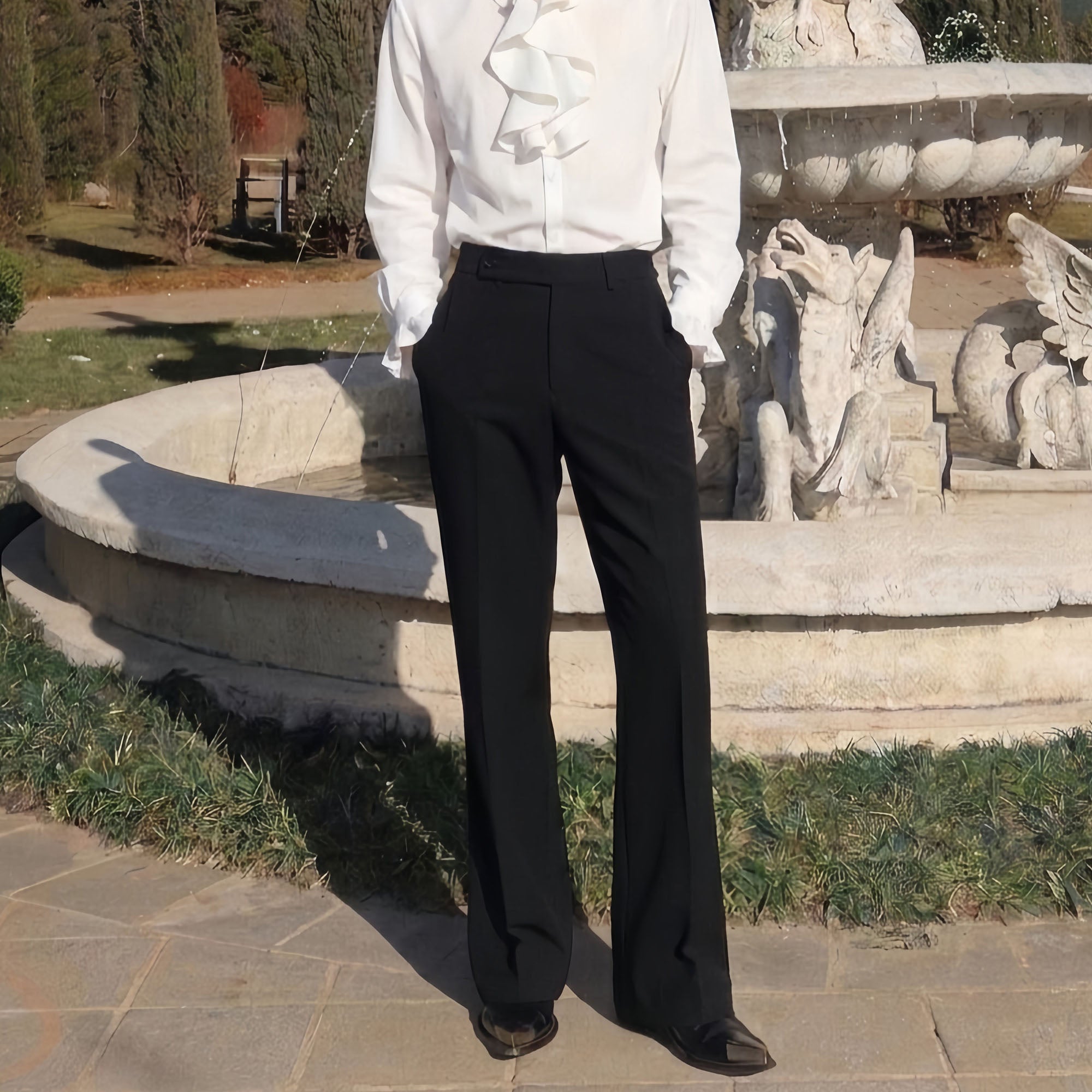 SHANG JIE Slim Flared Suit Pants