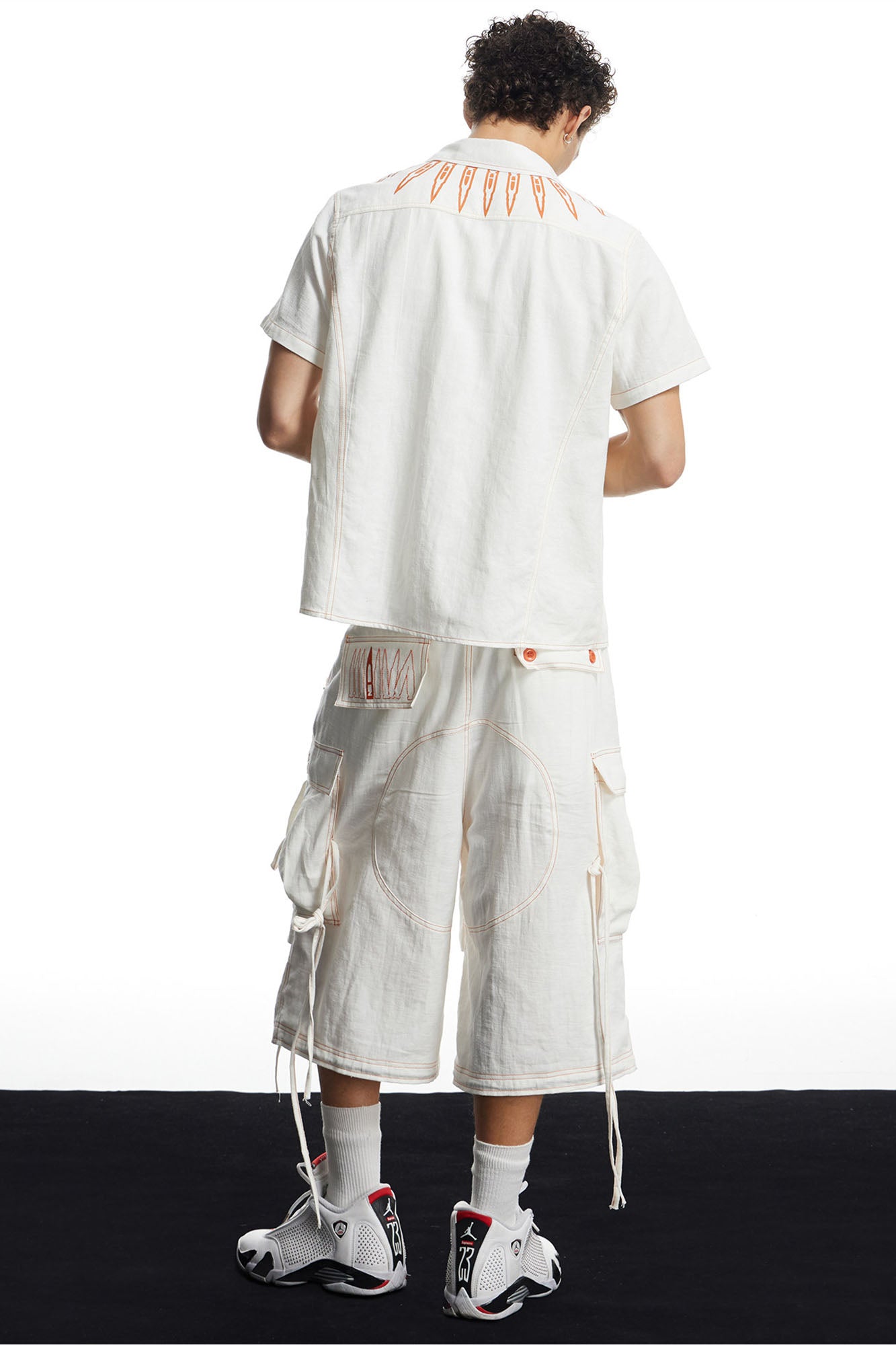 DND4DES Contrast Bullet Stitch Half Shirt