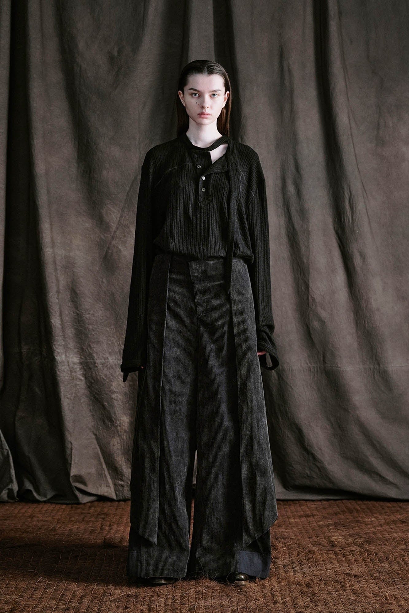 ILNya Nieternite Nifutur Layered Corduroy Wrap-Paneled Wide-Leg Trousers, premium urban and streetwear designers apparel on PROJECTISR.com, ILNya Nieternite Nifutur