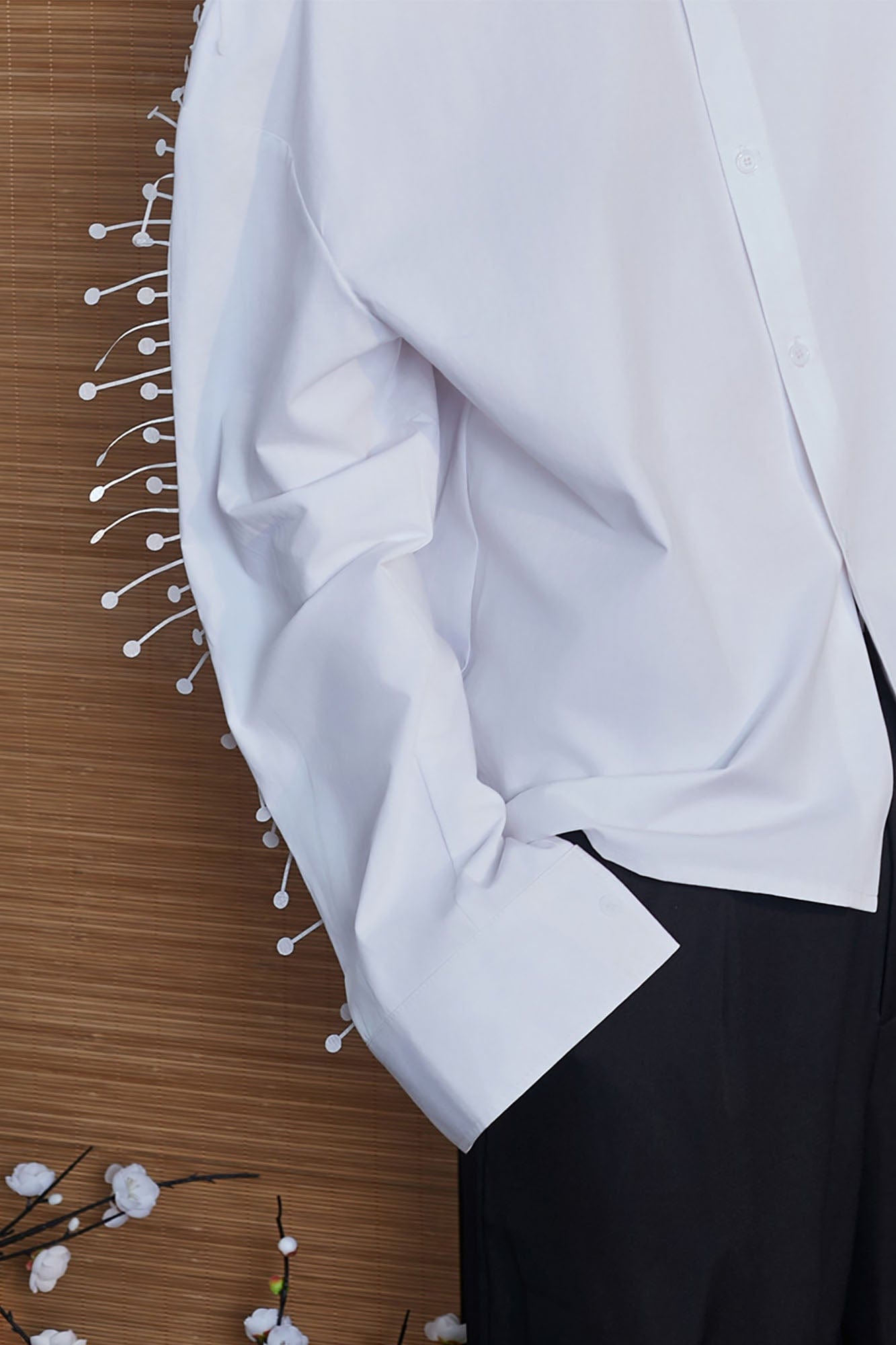 JIECHI Spiked Embellished Oversized Shirt, premium urban and streetwear designers apparel on PROJECTISR.com, JIECHI