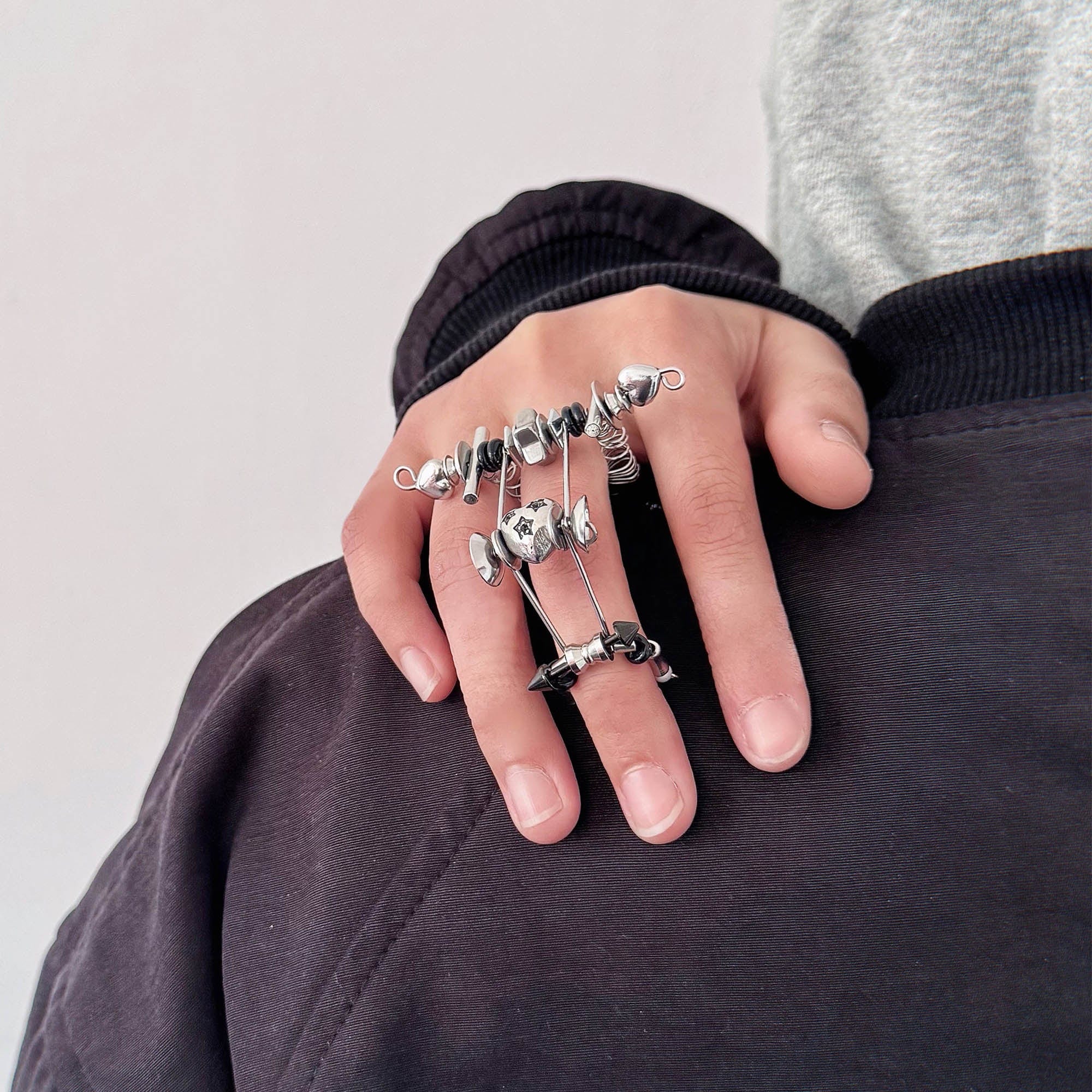 ILLUSORY Danger Signal Ring, premium urban and streetwear designers apparel on PROJECTISR.com, ILLUSORY