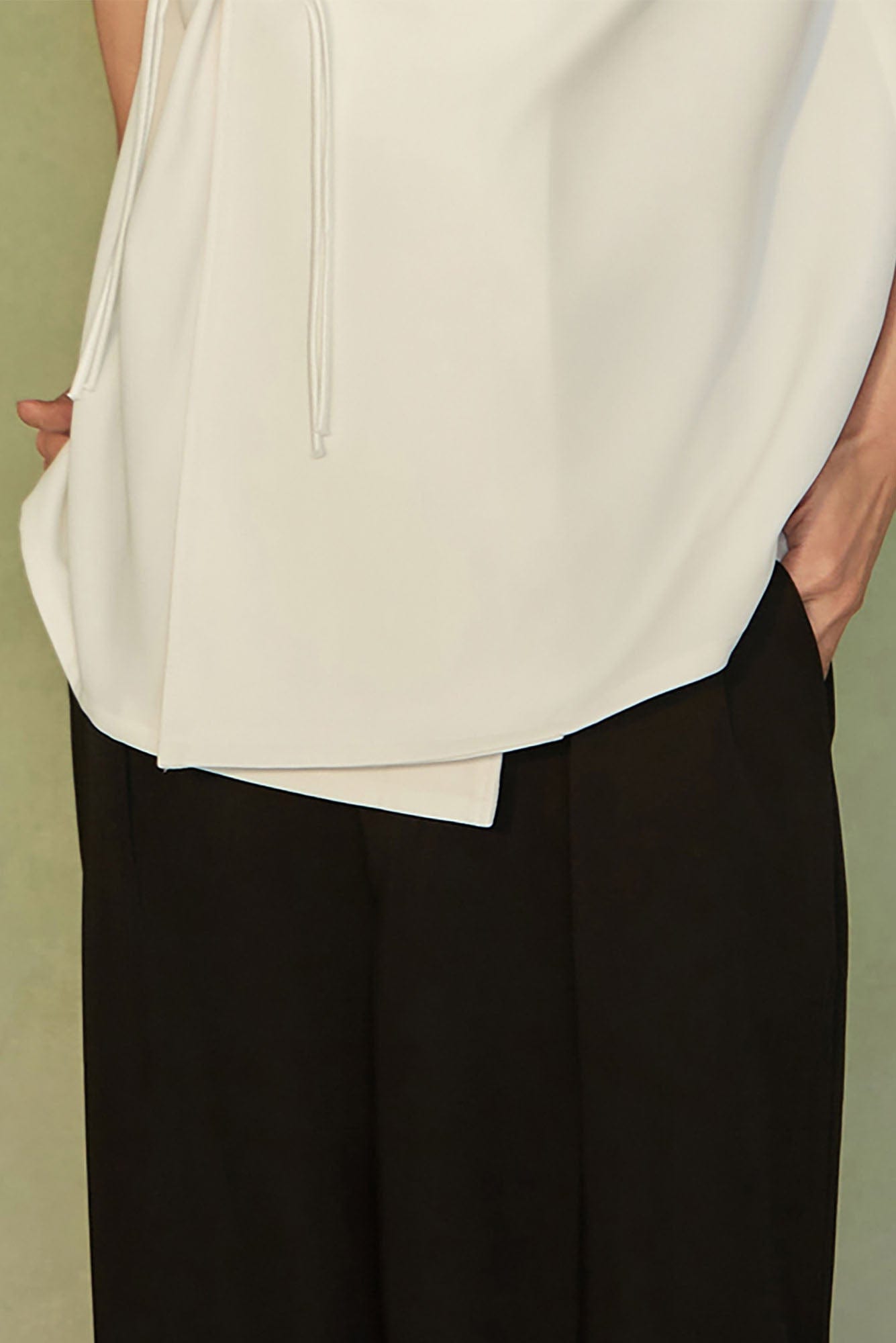 JIECHI Seascape Koi Embroidered Asymmetrical Half Shirt, premium urban and streetwear designers apparel on PROJECTISR.com, JIECHI