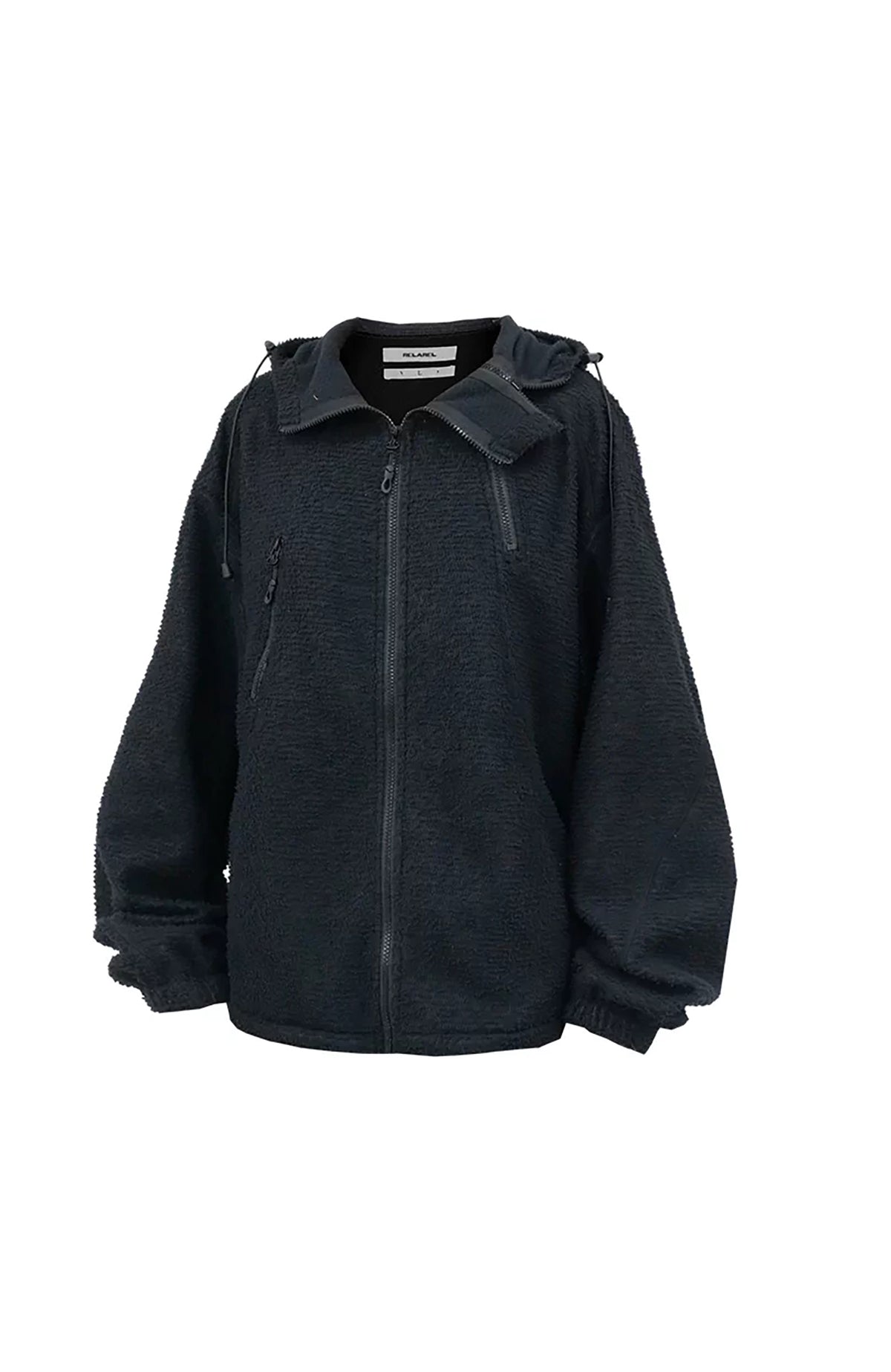 RELABEL Deconstructed Spliced Fleece-Lined Hooded Jacket, premium urban and streetwear designers apparel on PROJECTISR.com, RELABEL