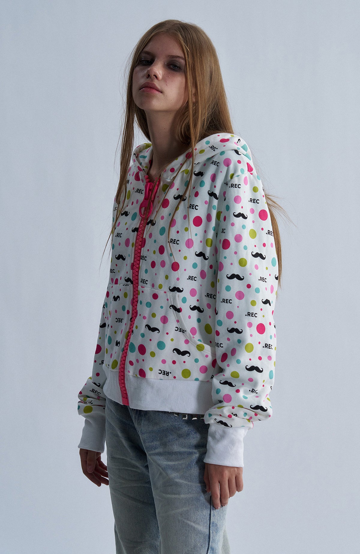 PAIKI Full-Print Zip-Up Hoodie
