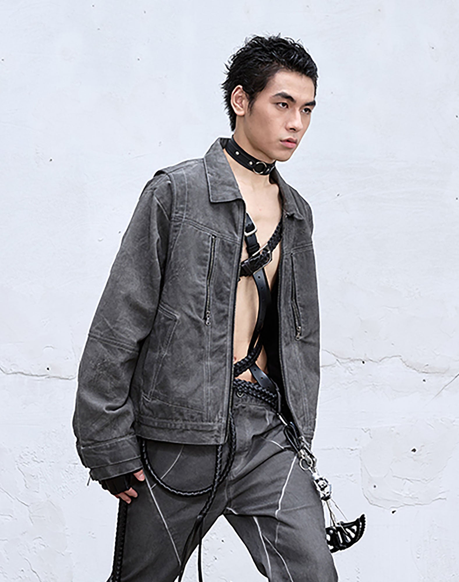 CATSSTAC Wash Faded Utility Jacket, premium urban and streetwear designers apparel on PROJECTISR.com, CATSSTAC