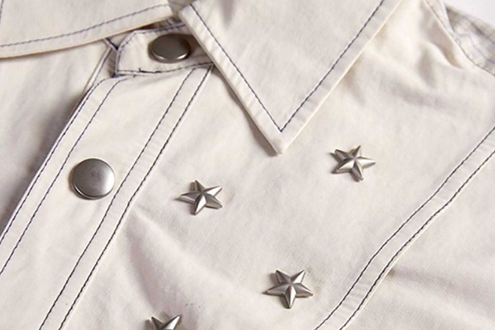 ERROR CODE ROBOT Multi-Studded Faux-Layer Short Sleeve Half Shirt, premium urban and streetwear designers apparel on PROJECTISR.com, ERROR CODE ROBOT