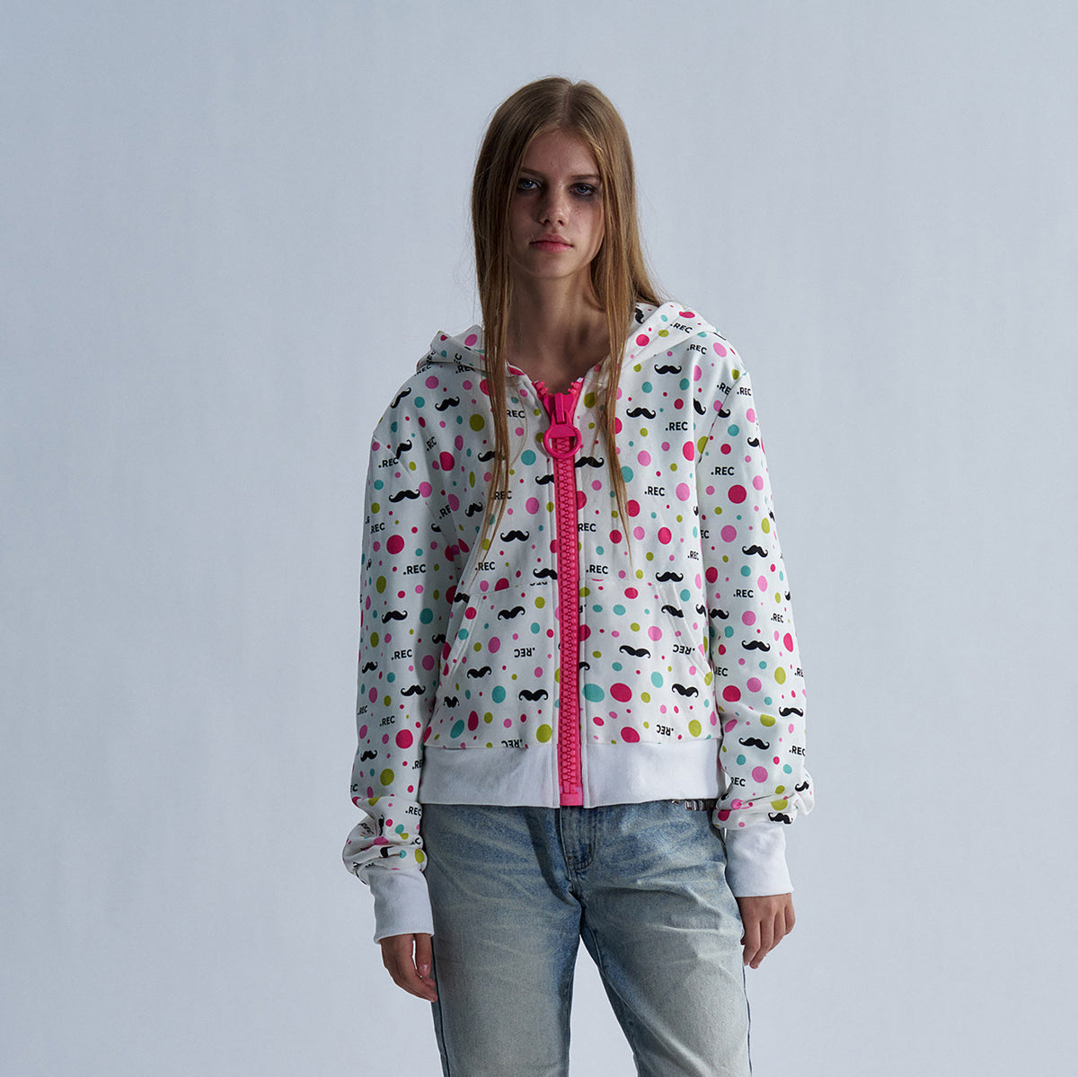 PAIKI Full-Print Zip-Up Hoodie
