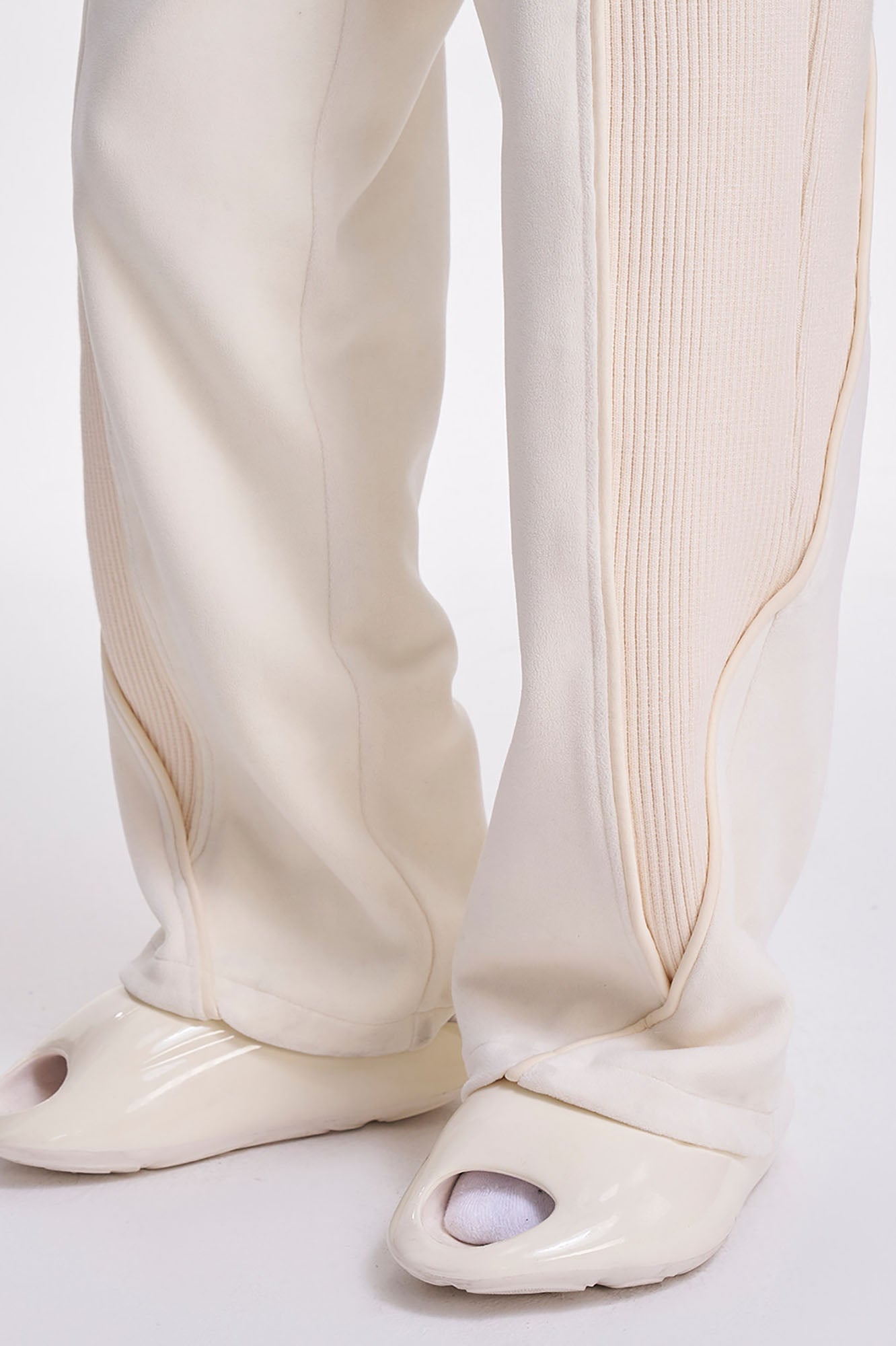 TIWILLTANG Ribbed Contrast Panel Oversized Sweatpants