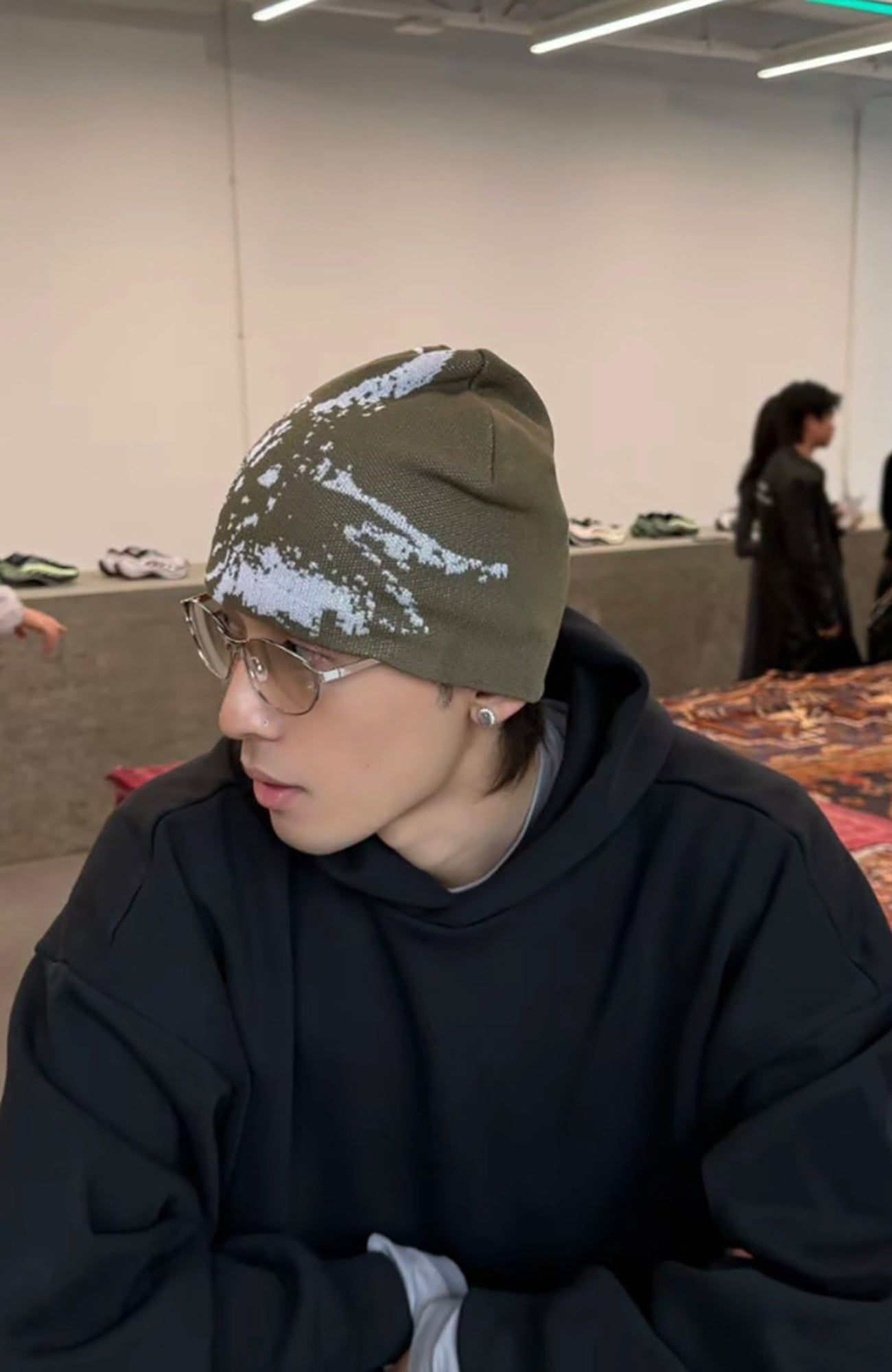 REGEN ZONE Goat Jacquard Slim Knit Beanie