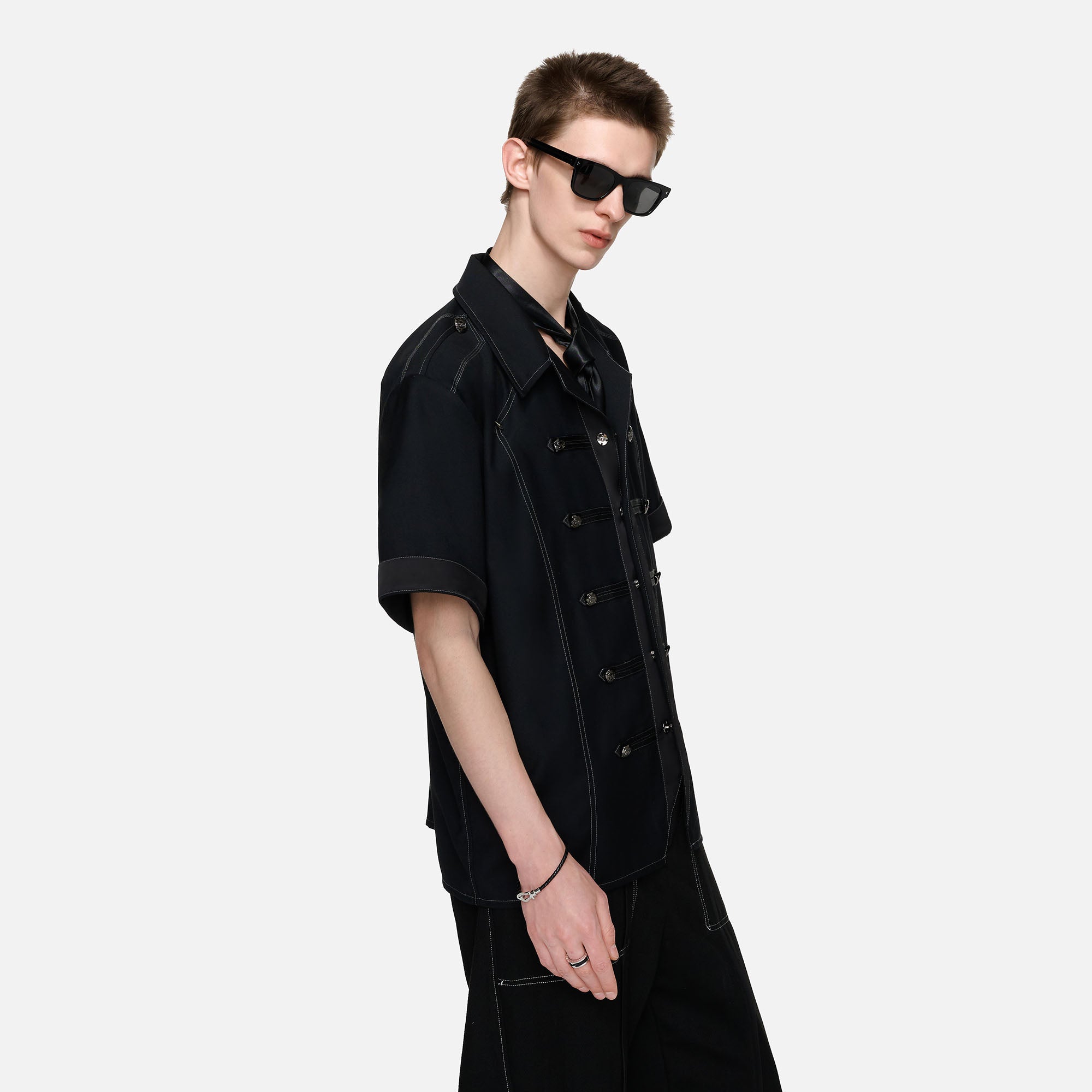 TIWILLTANG Napoleon Cuban Half Shirt, premium urban and streetwear designers apparel on PROJECTISR.com, TIWILLTANG