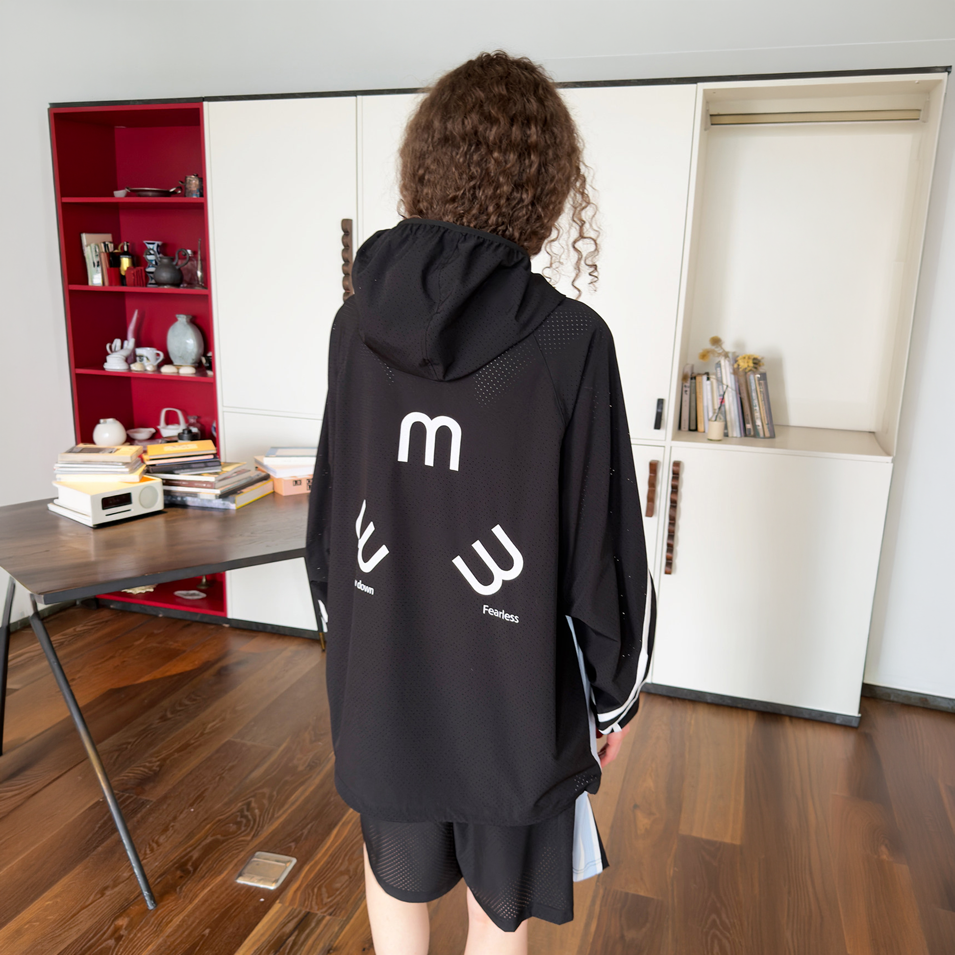 MIICHOUS Contrast Stripes Hooded Sun Protection Jacket Set, premium urban and streetwear designers apparel on PROJECTISR.com, MIICHOUS
