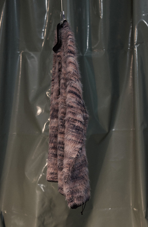 RECOVER ZONE Striped Mohair Drawstring Sweater