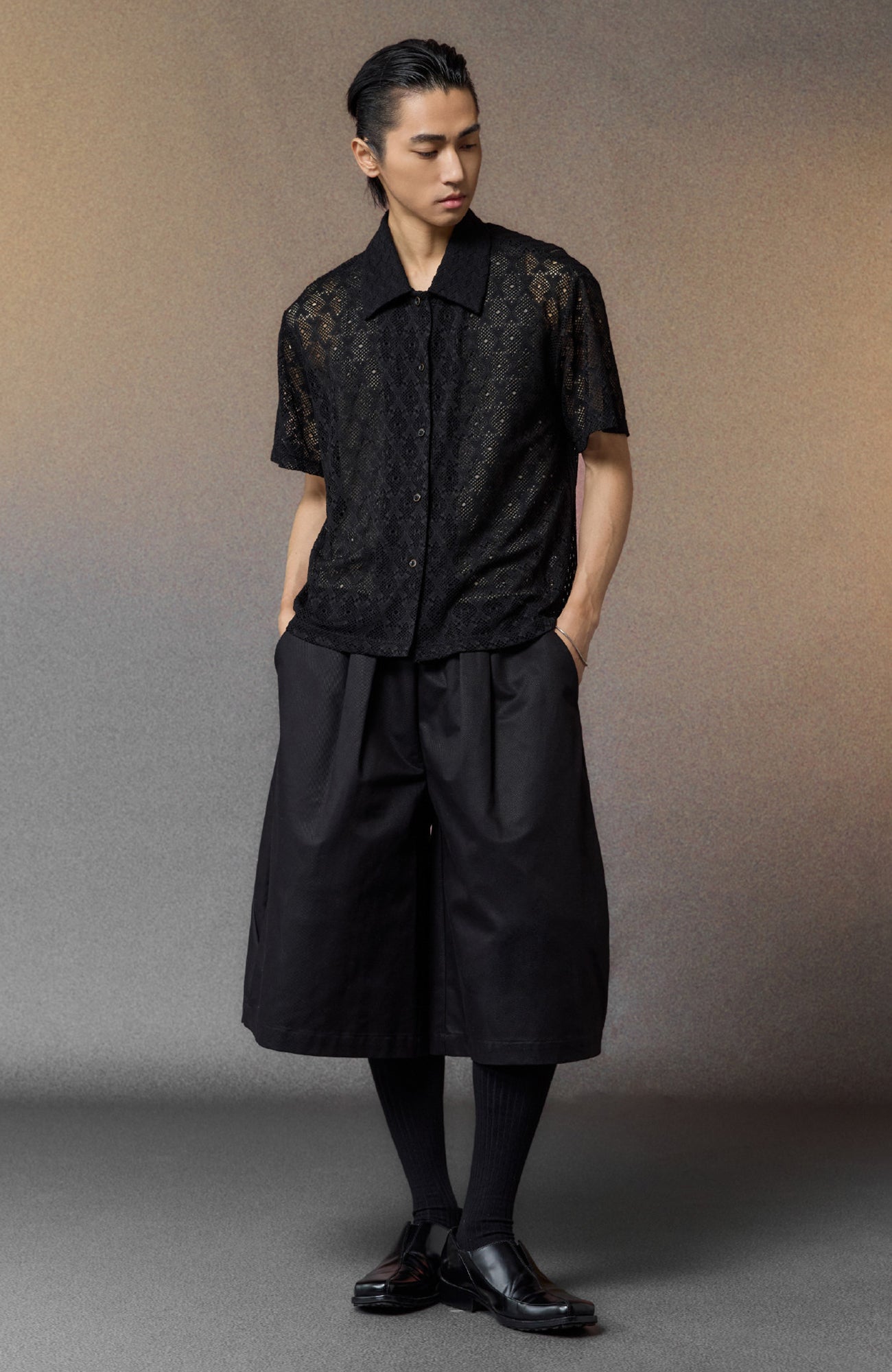 ALVNG AR ANTS Pleated Balloon Shorts, premium urban and streetwear designers apparel on PROJECTISR.com, ALVNG AR ANTS