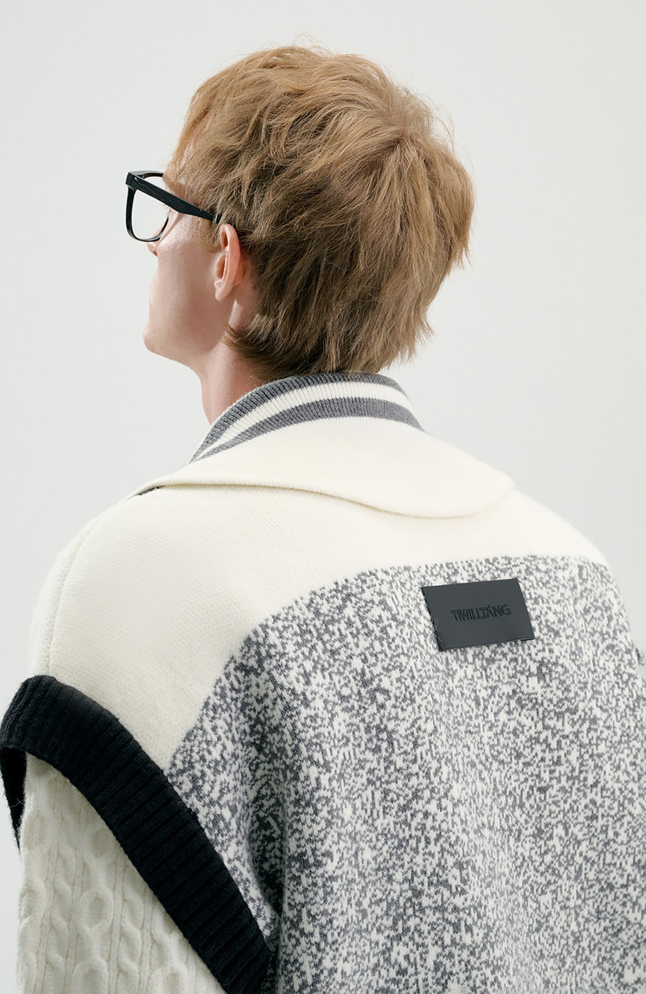 TIWILLTANG Asym Wrap Stripe-Collar Pullover, premium urban and streetwear designers apparel on PROJECTISR.com, TIWILLTANG